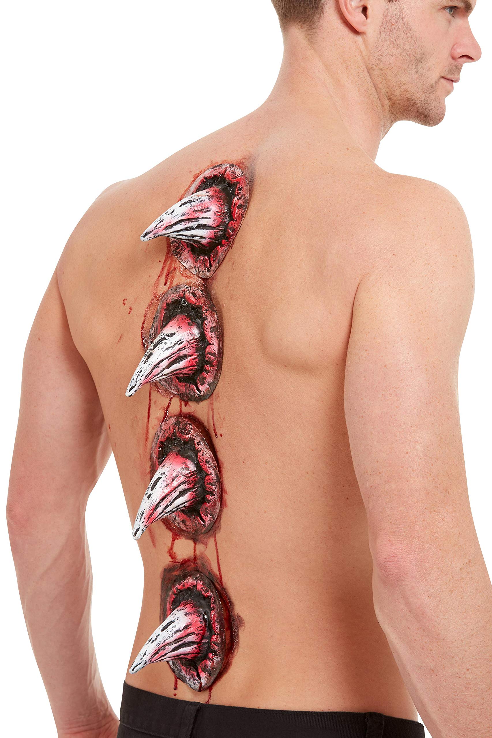 Smiffys Latex Spike Wounds - Red with Adhesive, 4pcs 2