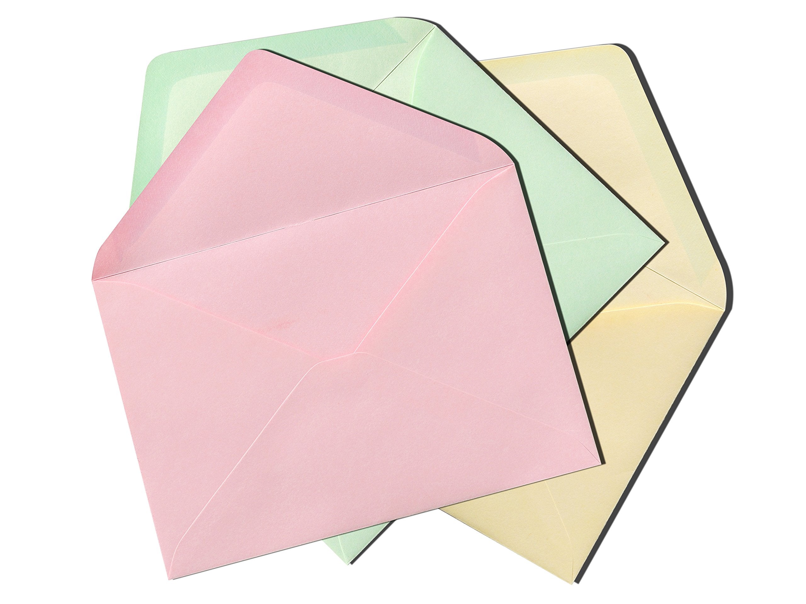 House of Card & Paper C6 Assorted Colour Paper Envelopes | Pack of 50 | Fits A6 Cards