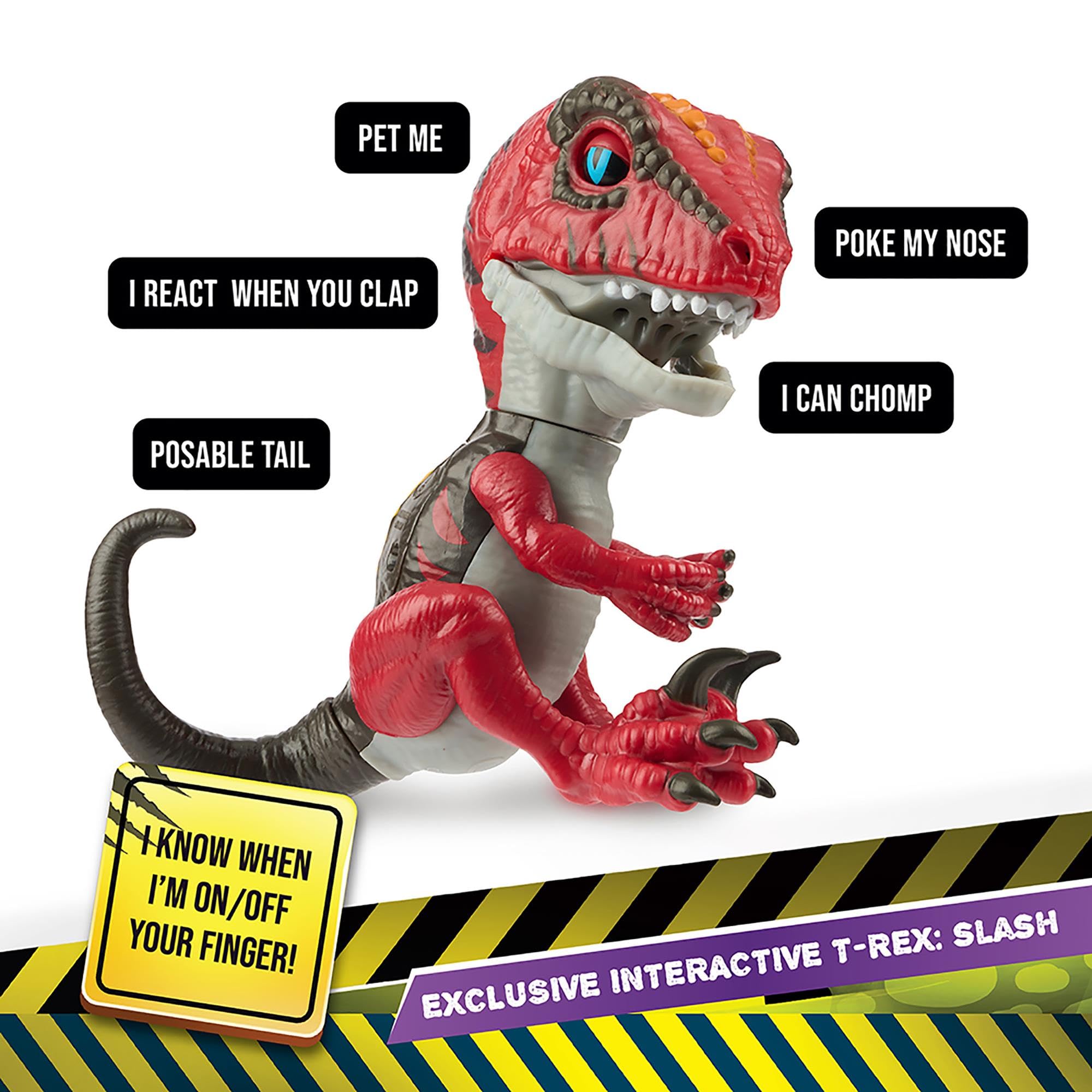 Untamed Roaring Dinos Interactive Raptor - Slash (Red), 40+ Sounds & Reactions, Ages 5+ 8
