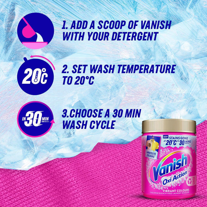 Vanish - Gold Oxi Action Stain Remover and Laundry Booster Powder for Colours 1.5kg