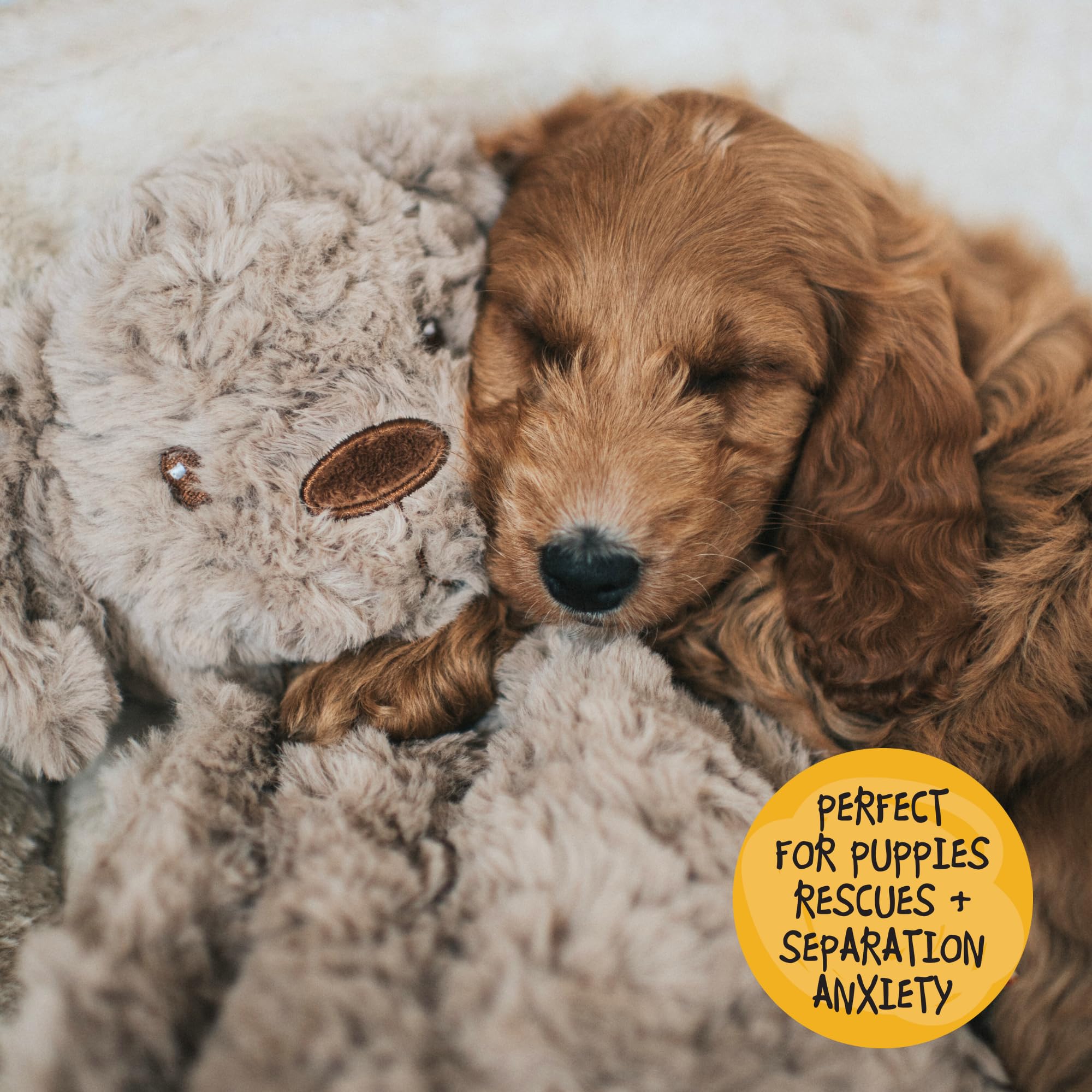Rosewood My Dog Luxury Soft Plush Toy - Stuff-Free Design with Squeaker | Brown 6