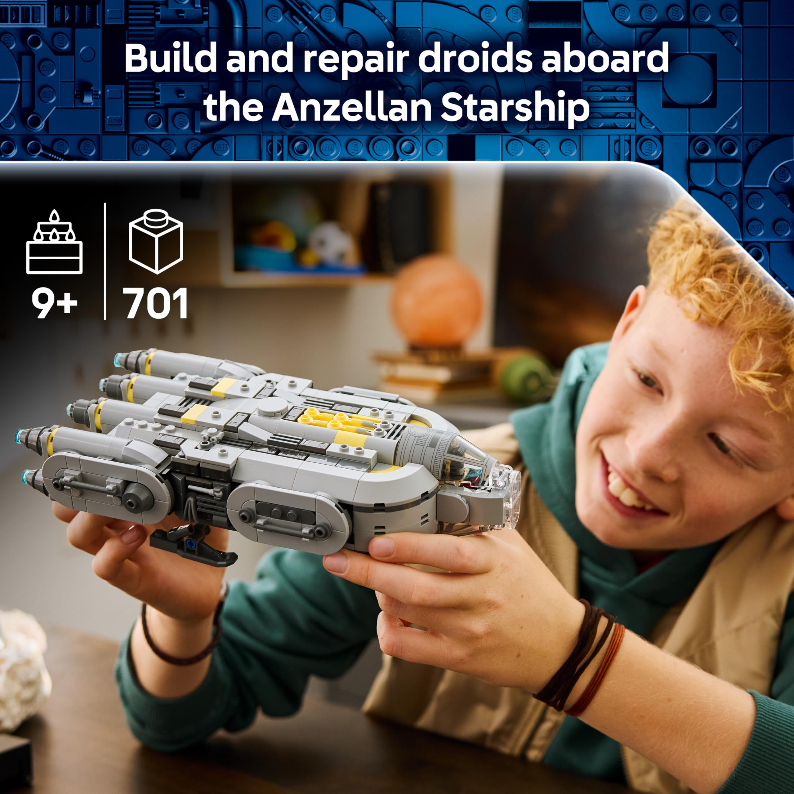 LEGO Star Wars 75445 Anzellan Starship Building Set for Ages 9+ | Includes Grogu & 2 Anzellans 3