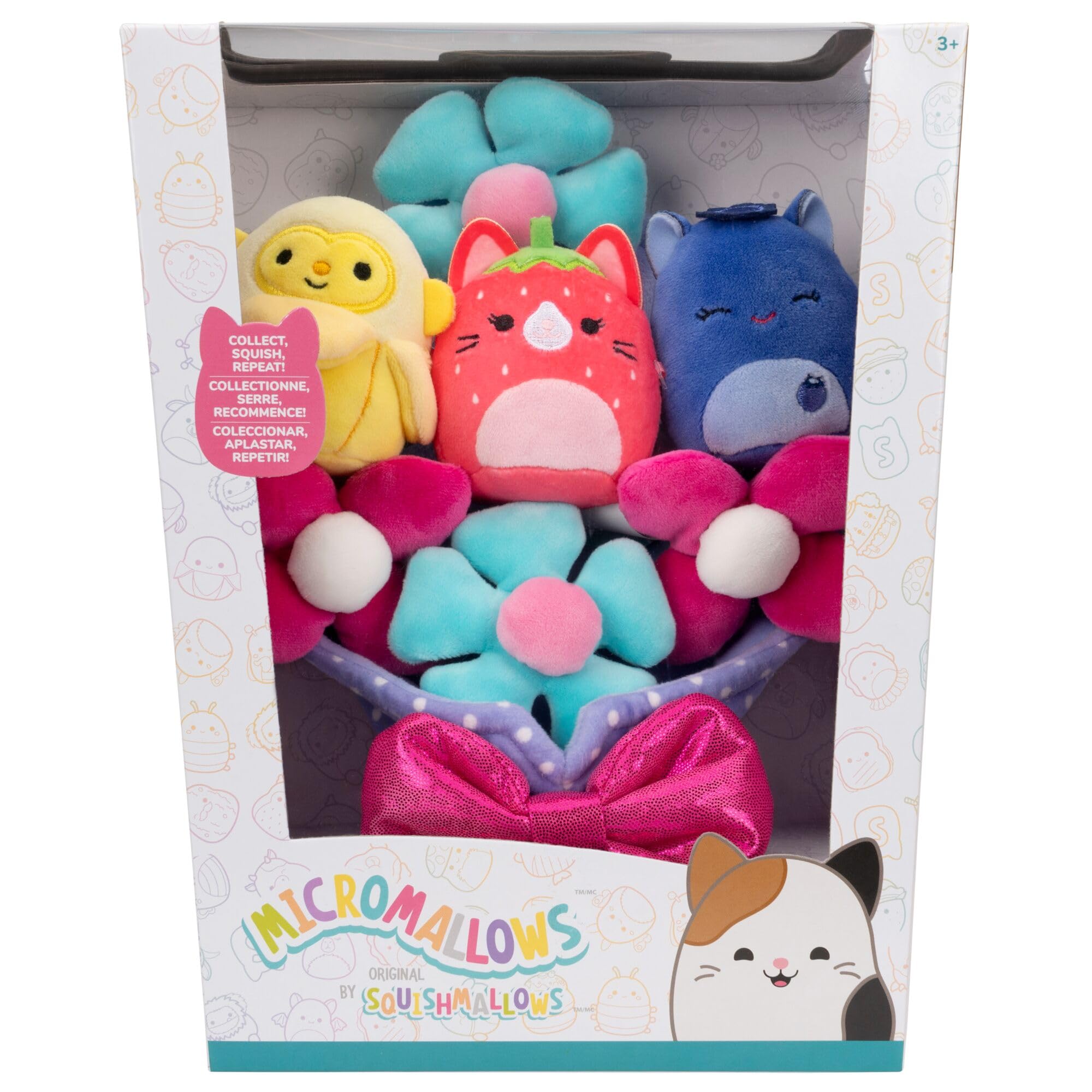 Squishmallows Micromallows Bouquet - 3 x 2.5-inch Plush Dolls | Classic Edition