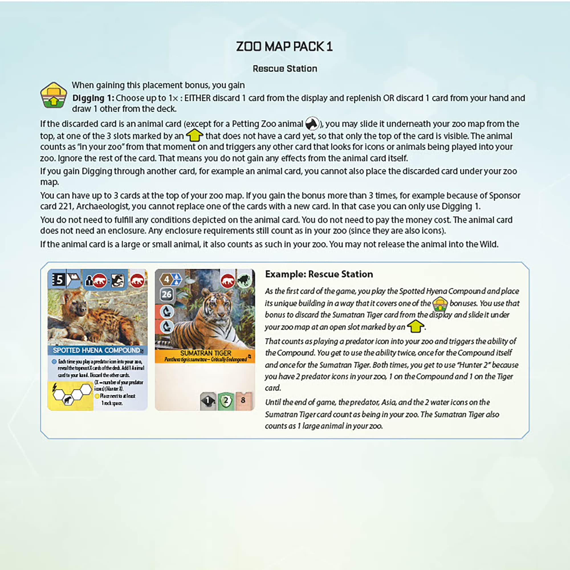 Ark Nova: Zoo Map Pack 1 - Game Accessory Pack by Capstone Games 11