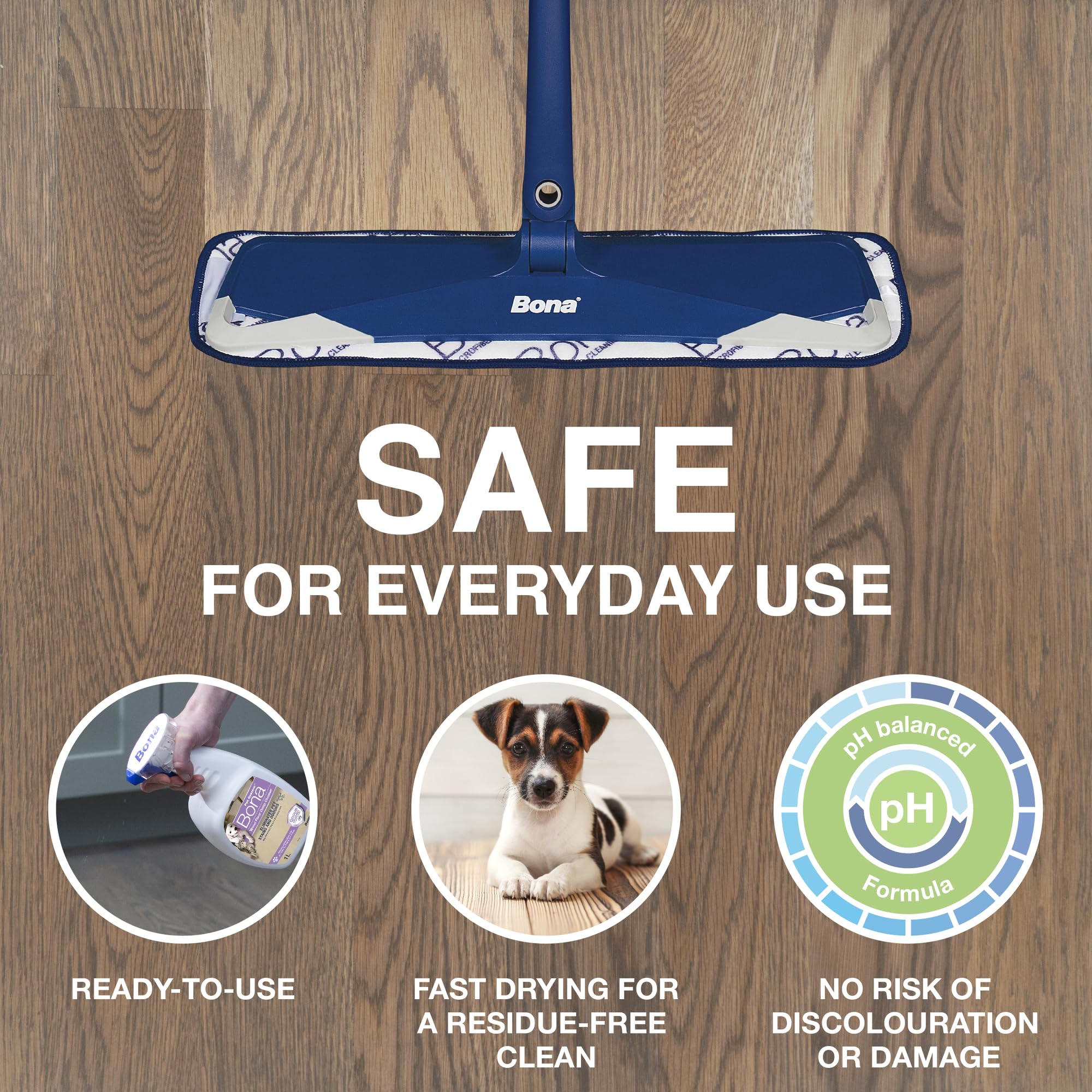 Bona Pet Wood Floor Deep Cleaner - Pet Stain & Odour Neutralizer | Residue Free | 1 Litre 2