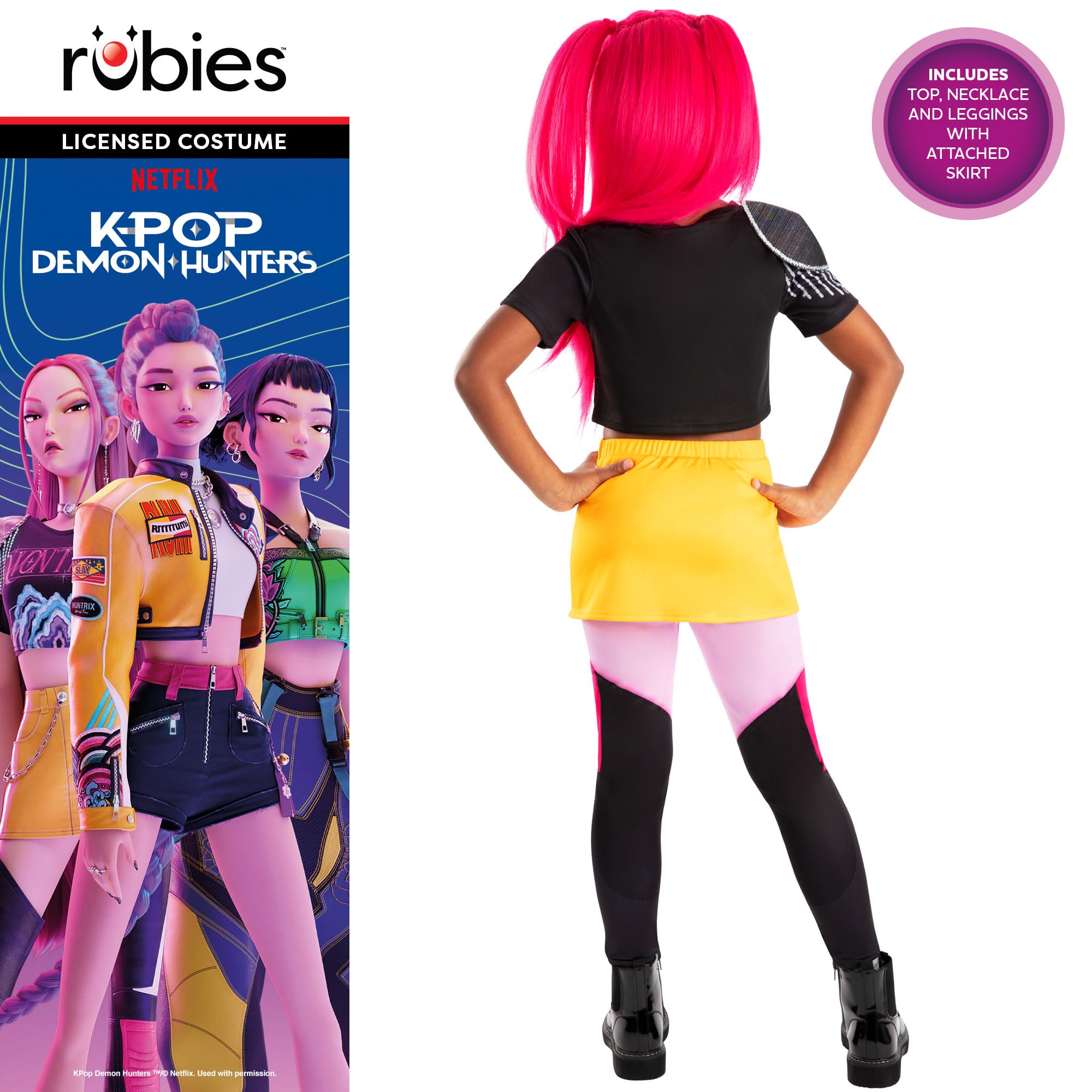 Rubies Official K-Pop Demon Hunters Mira Child Costume | Age 7-8 Years | Polyester