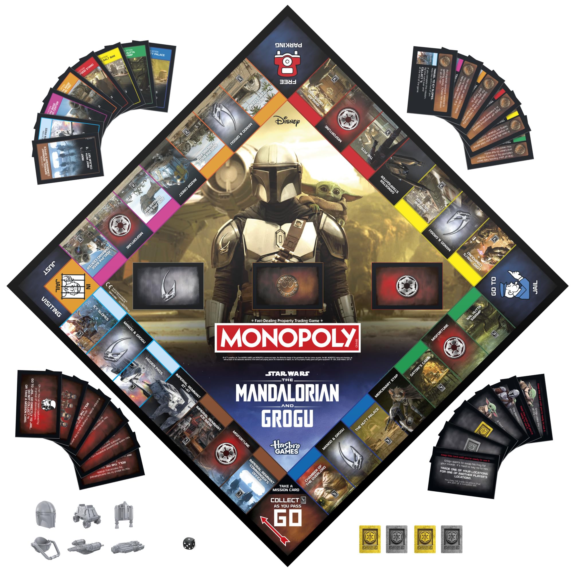 Monopoly: Star Wars The Mandalorian and Grogu Edition Board Game | Family Strategy Game | 2-6 Players | Ages 8+ 4