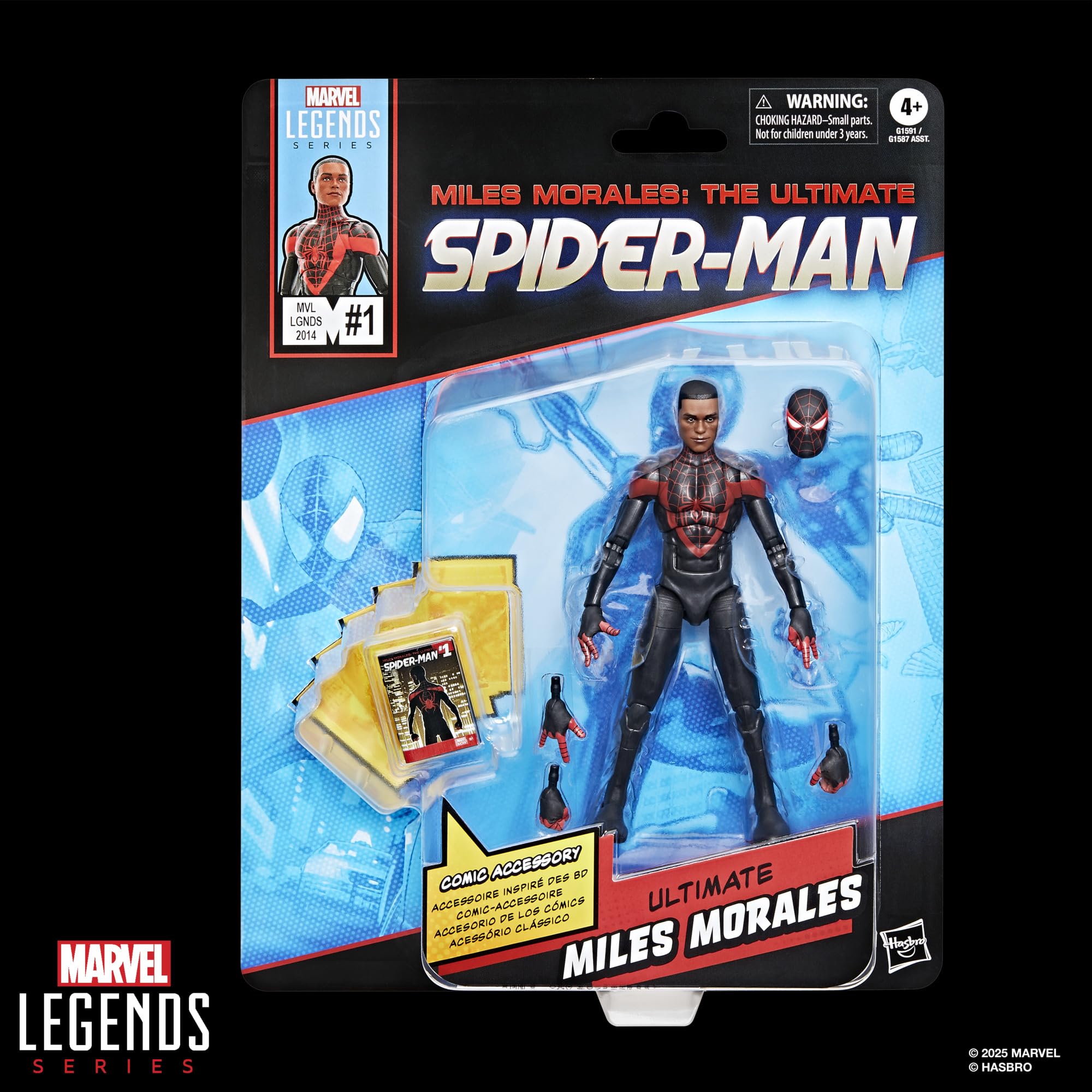 Marvel Legends Ultimate Miles Morales Spider-Man Action Figure - 6 Inch Collectible with Comic Accessories 9