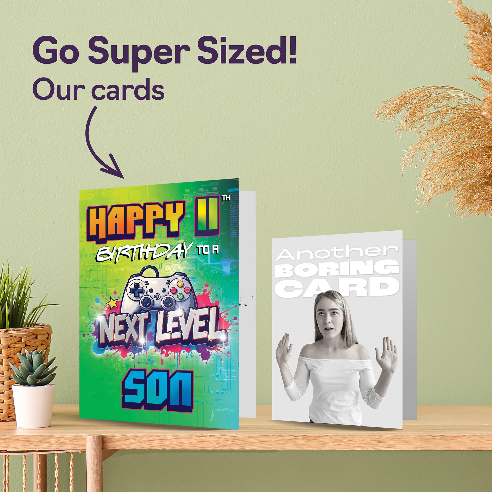 Giftzie 11th Birthday Card for Son - A5 Next Level Greeting Card | Uncoated Interior for No Smudging 3