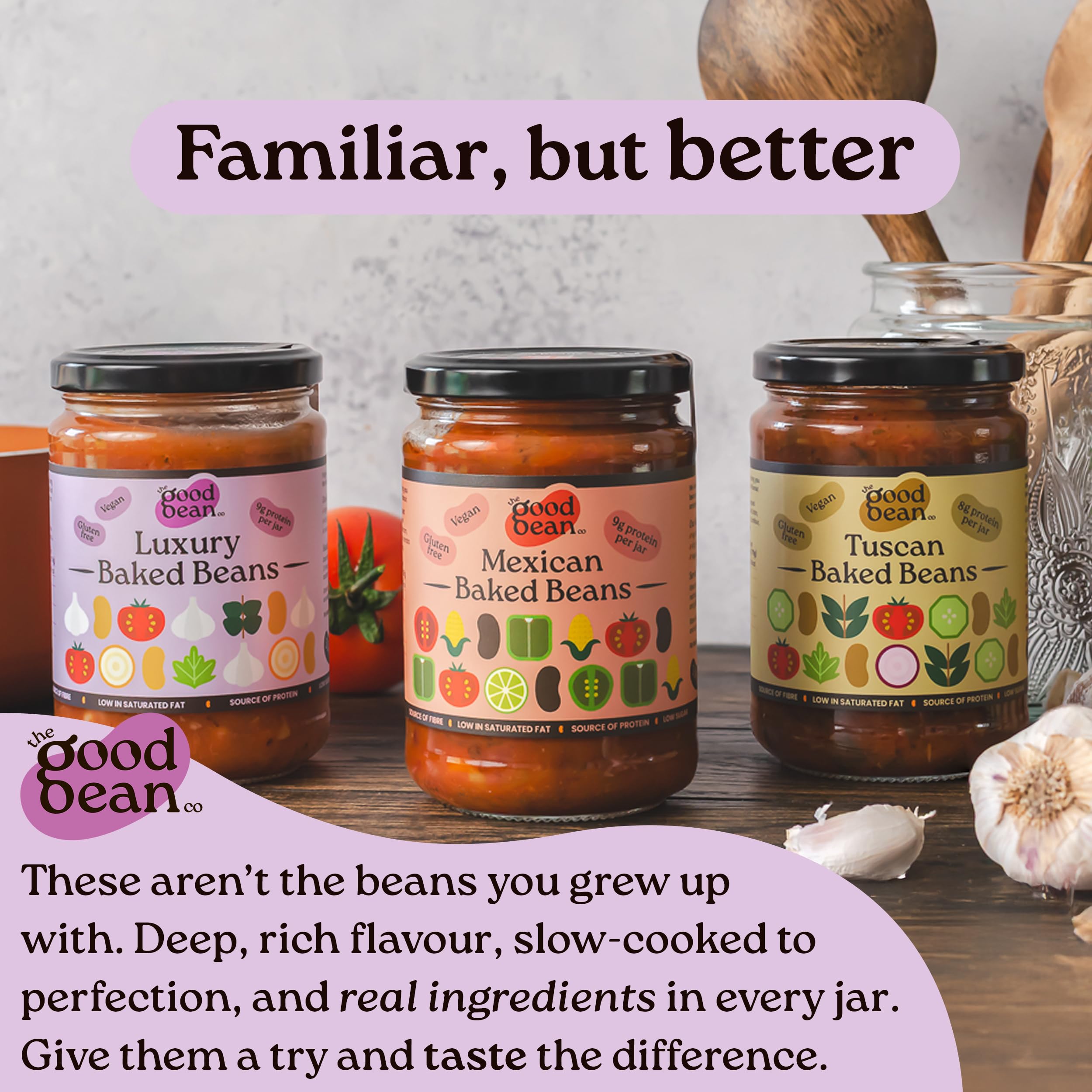 The Good Bean Co - Luxury Baked Beans Haricot Beans in Tomato Sauce 350g 14