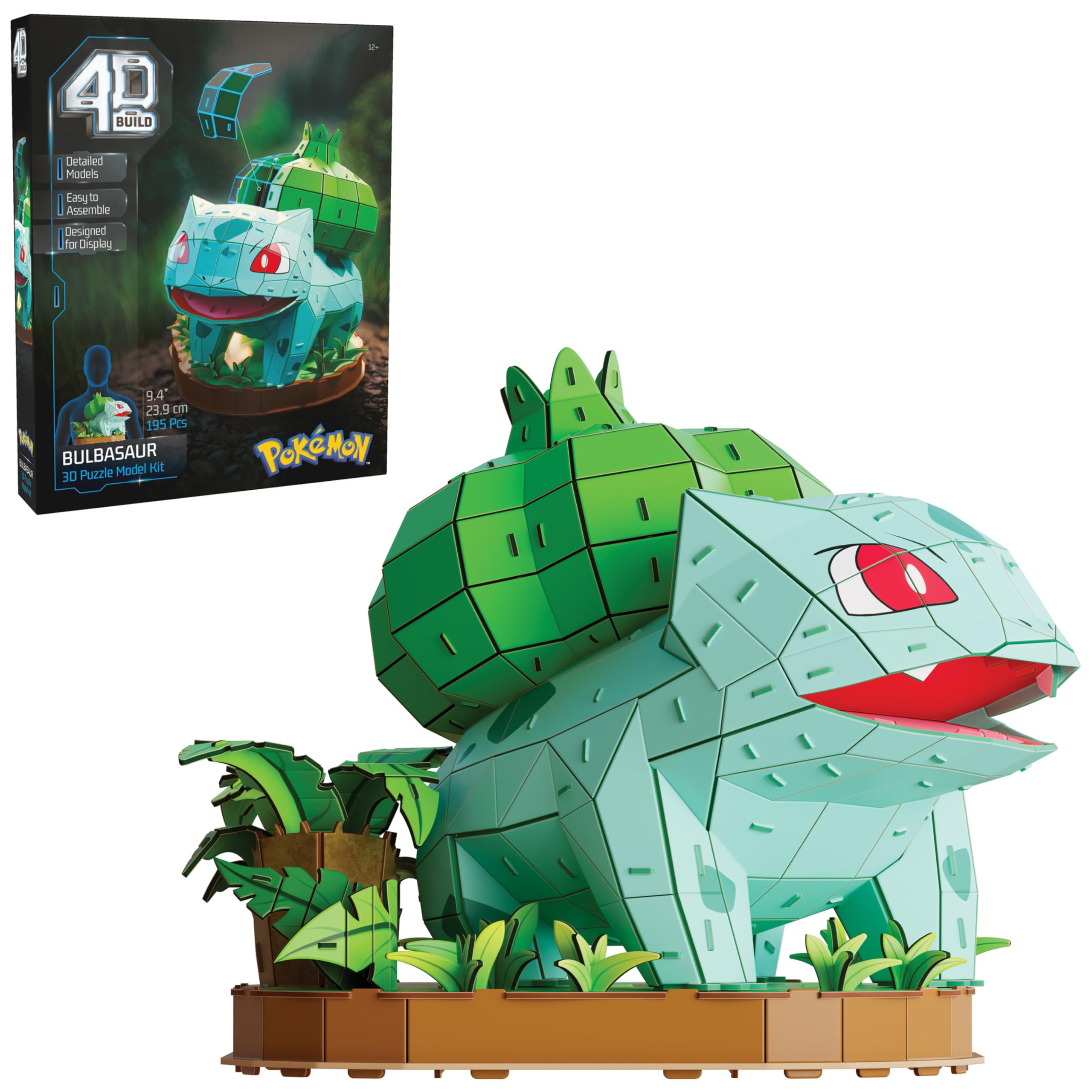 4D Build Pokémon Bulbasaur 3D Model Kit - 195-Piece Puzzle for Ages 12+