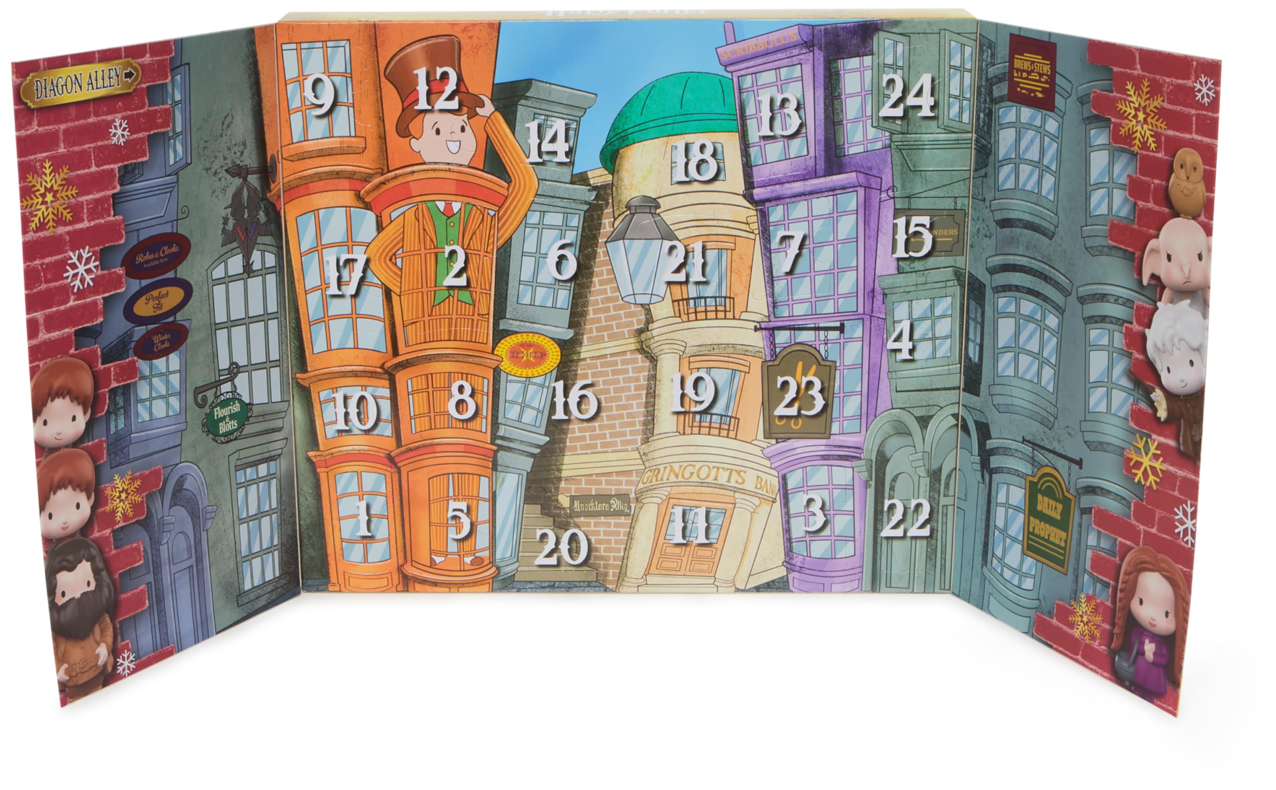 Wizarding World Harry Potter Micro Magical Moments Diagon Alley Yuletide Advent Calendar -24 Surprise Collectible Figures & Accessories 11