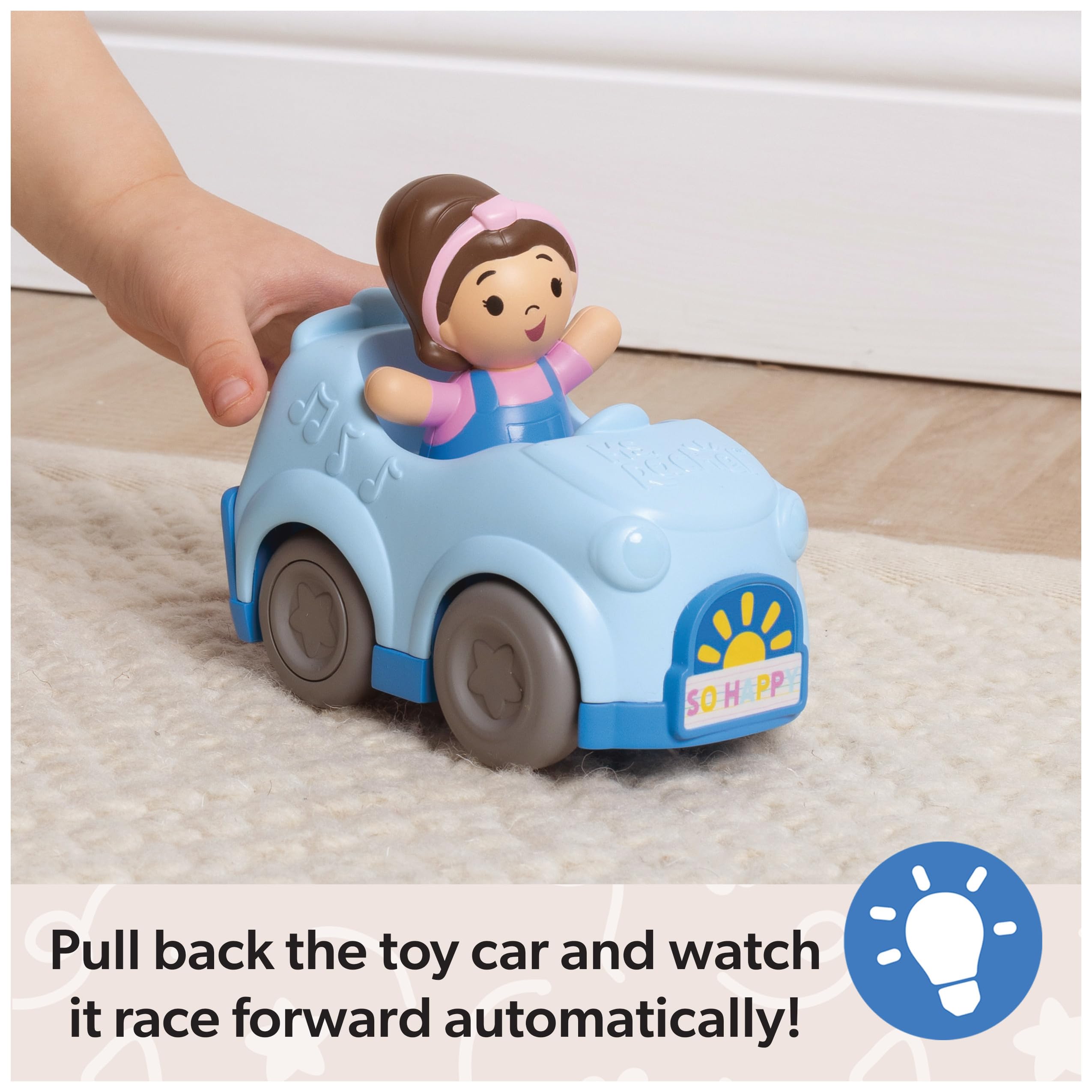 Ms. Rachel 1-2-3 Roll! Vehicle with Click-in Figure | Pull Back Action | Ages 12 Months+ 6