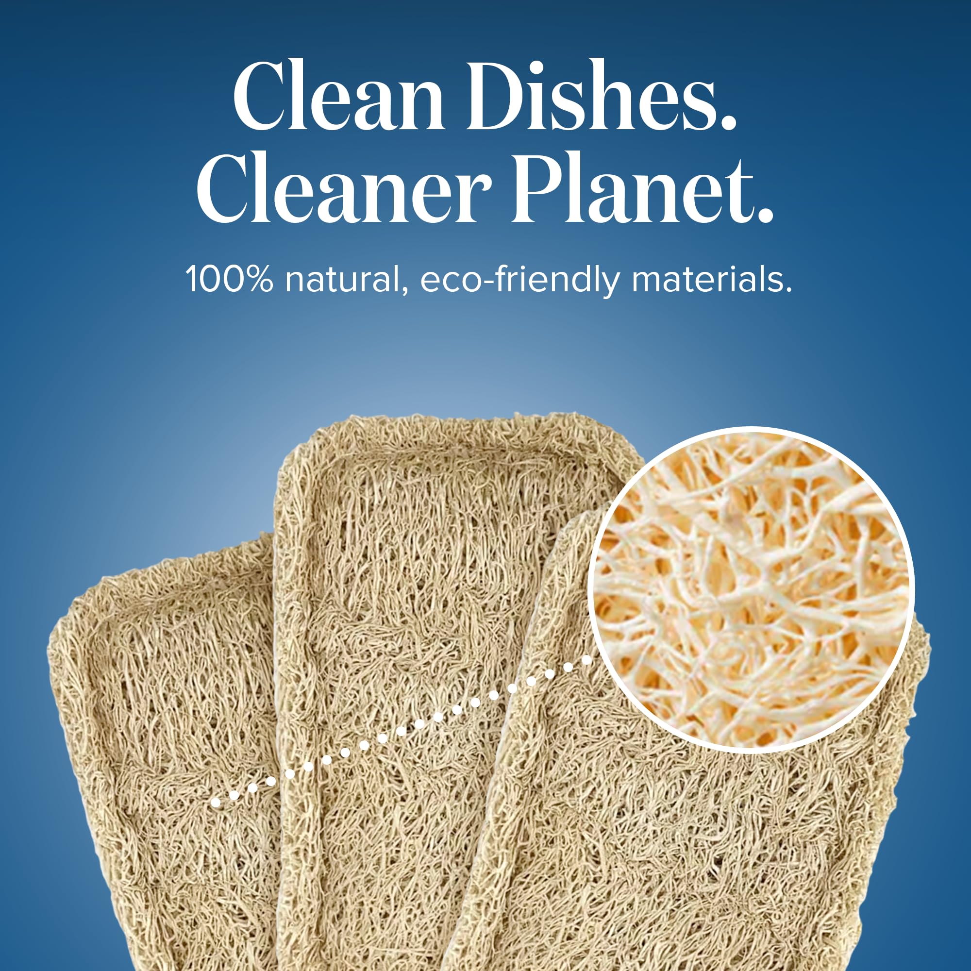 Joeji's Kitchen Natural Loofah Dish Sponges - Pack of 8 | Compostable | Non-Scratch 2