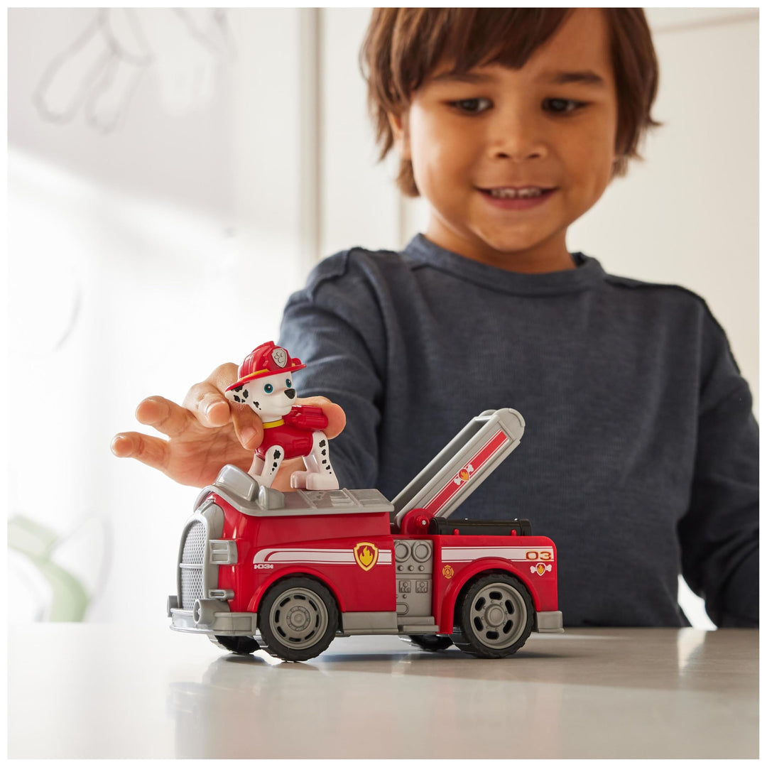 Paw Patrol Marshall's Fire Engine - Toy Vehicle with Collectible Action Figure for Kids 3+