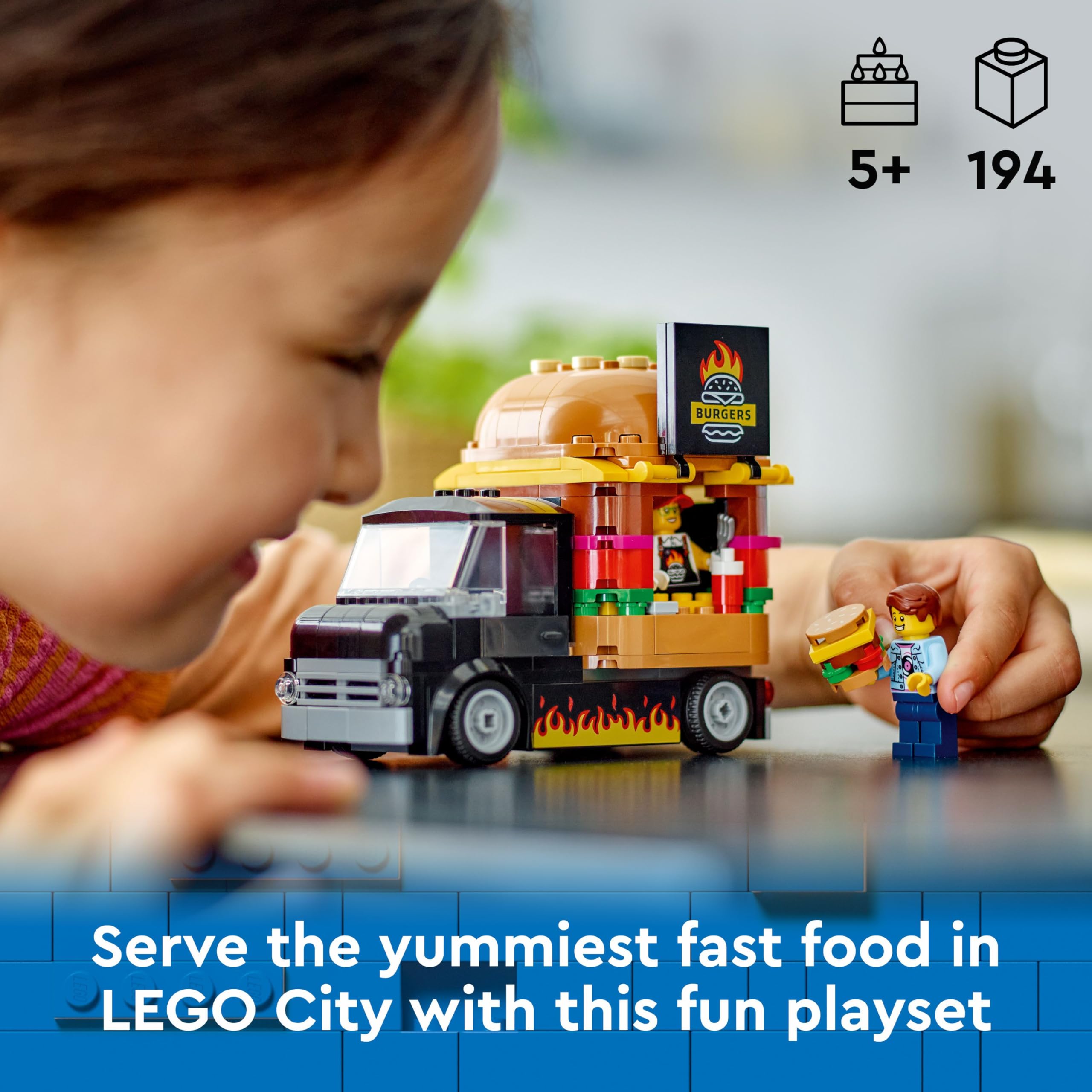 LEGO City Burger Van Building Set 60404 | Ages 5+