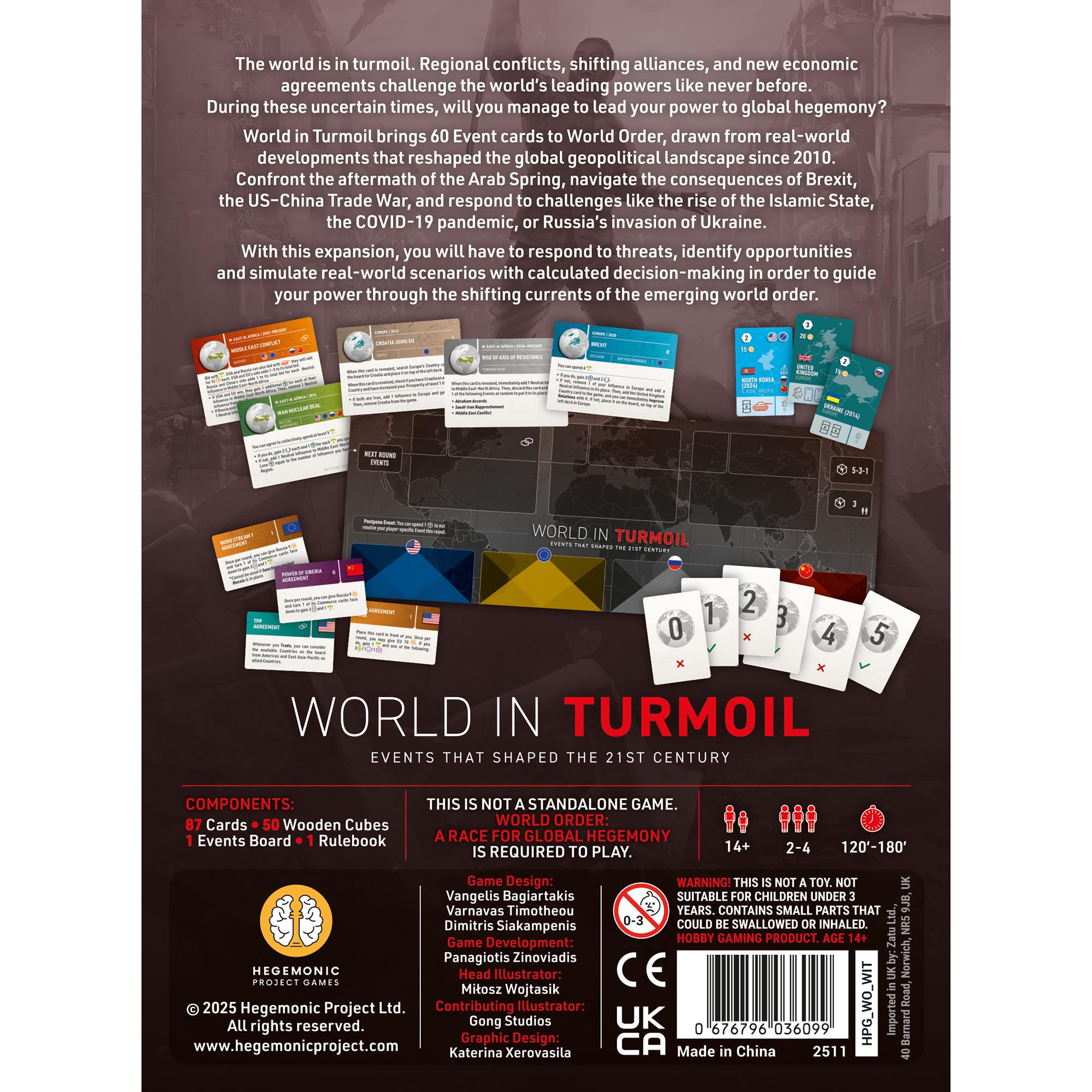 Hegemonic World Order: World in Turmoil Expansion | Strategy Board Game | 2-4 Players | Ages 14+