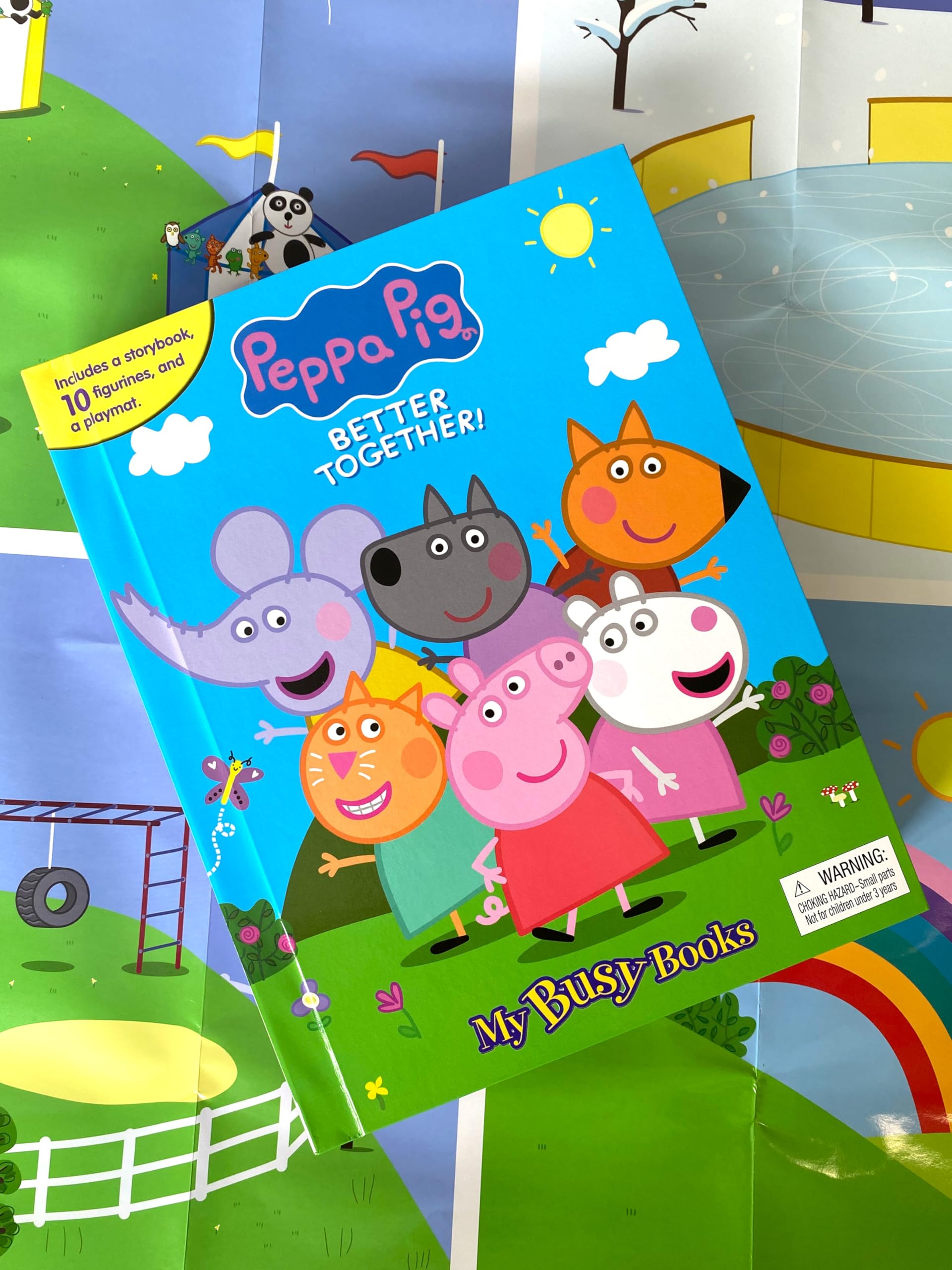 Phidal Peppa Pig Better Together My Busy Books - Storybook, 10 Figurines, Playmat | Kids Edition 4