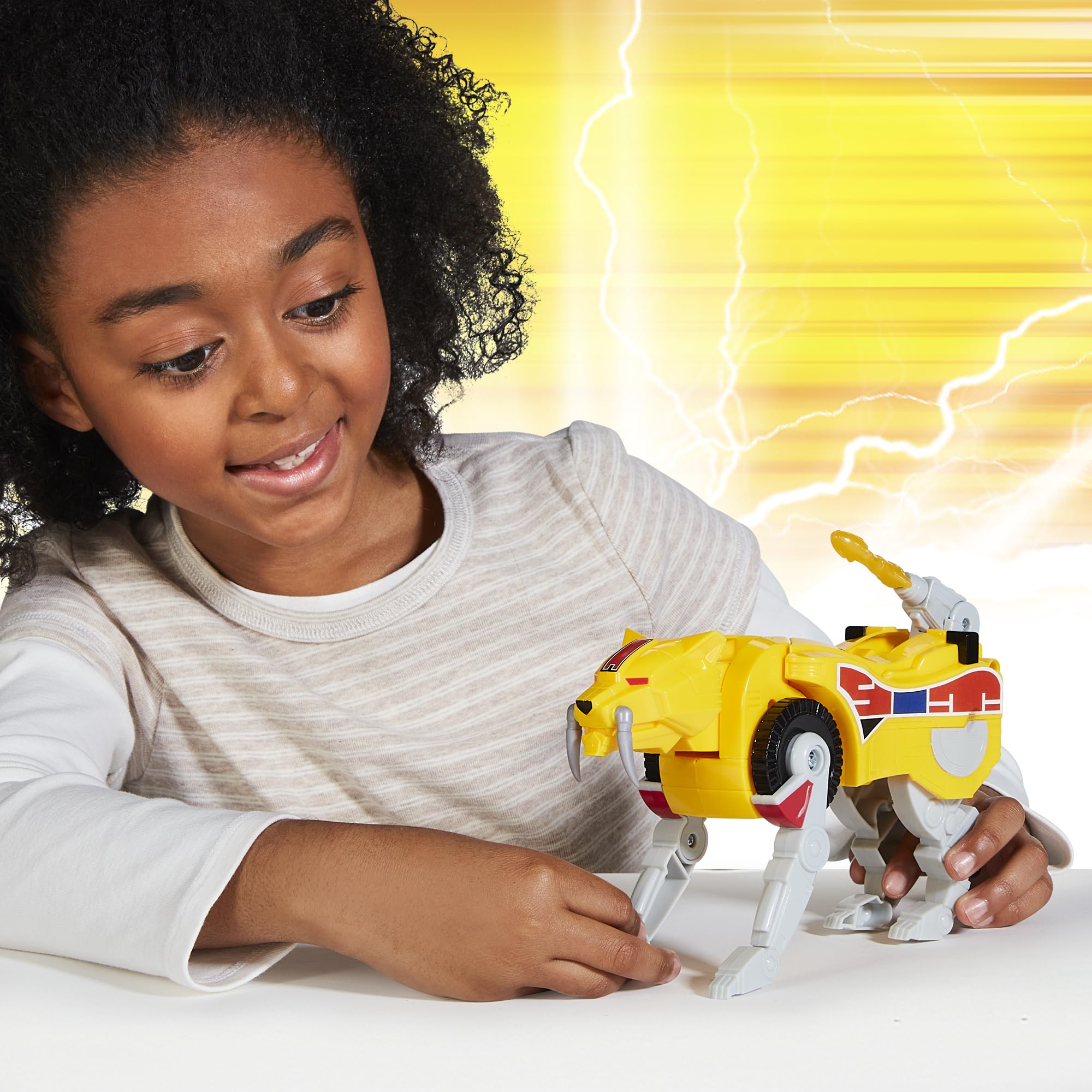 Playmates Power Rangers Re-Ignition Sabertooth Tiger Combinable Dinozord Action Figure | Ages 4+ 2