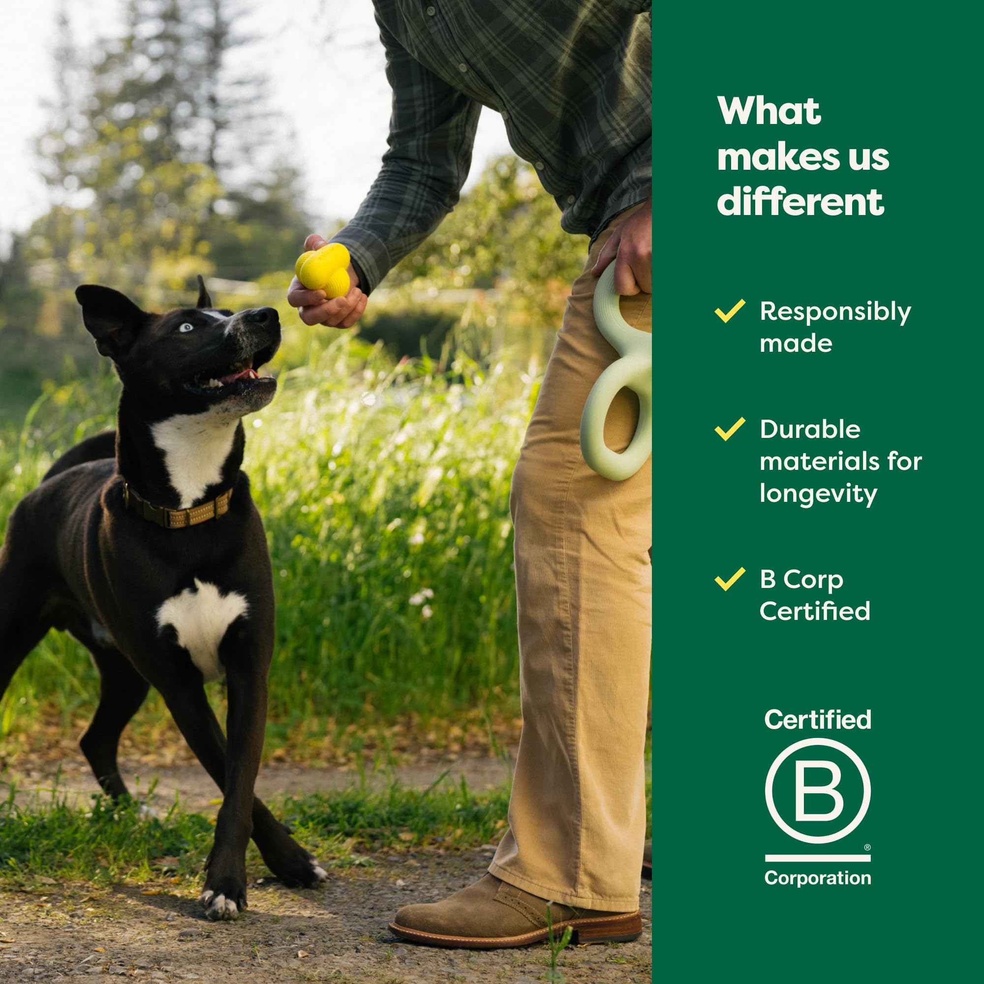 Earth Rated Dog Ball - Interactive Fetch Toy with Unpredictable Bounce | Natural Rubber | Medium Size 6