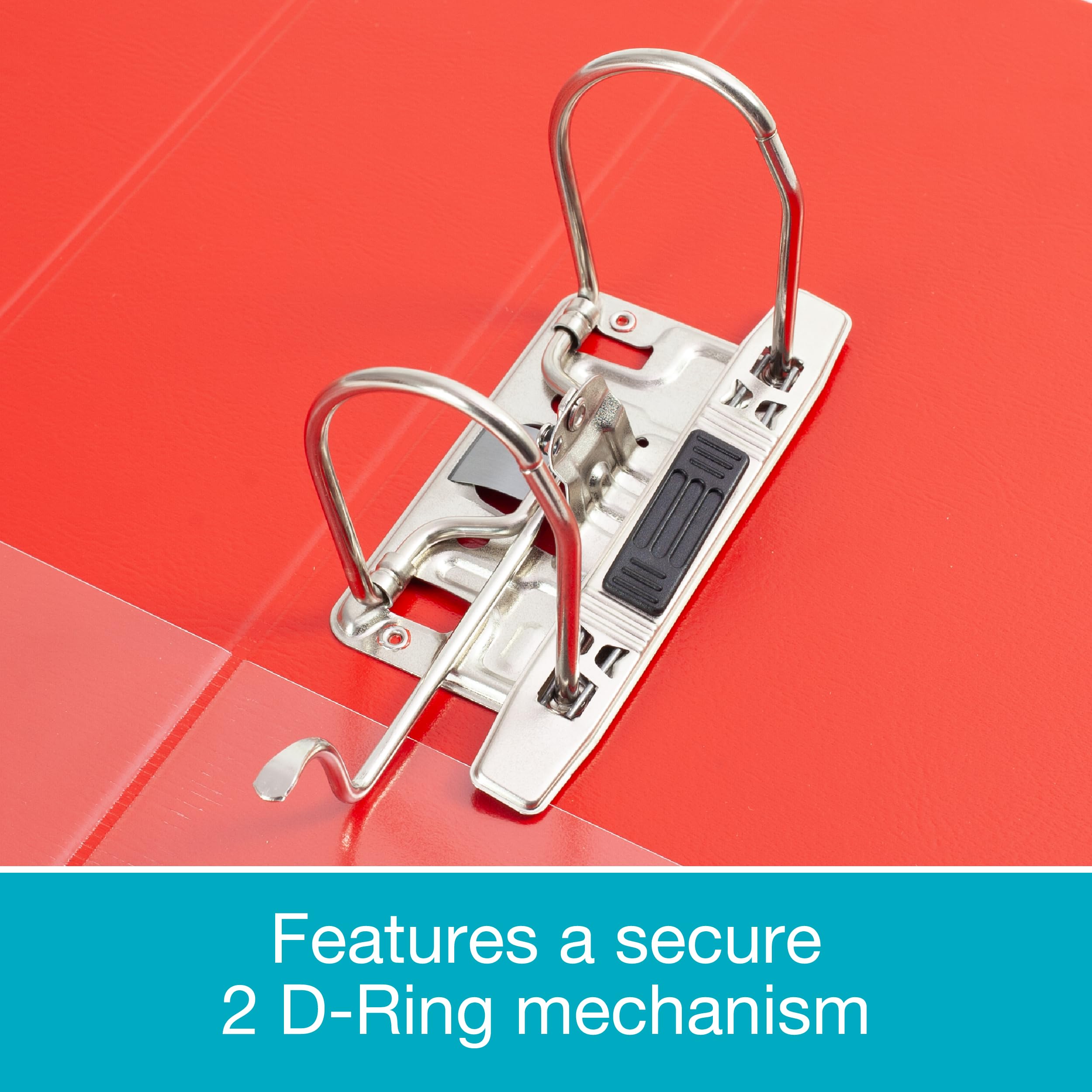 Elba Presentation A4 Lever Arch File | Red Plastic | 90mm Spine | 560 Sheet Capacity 4