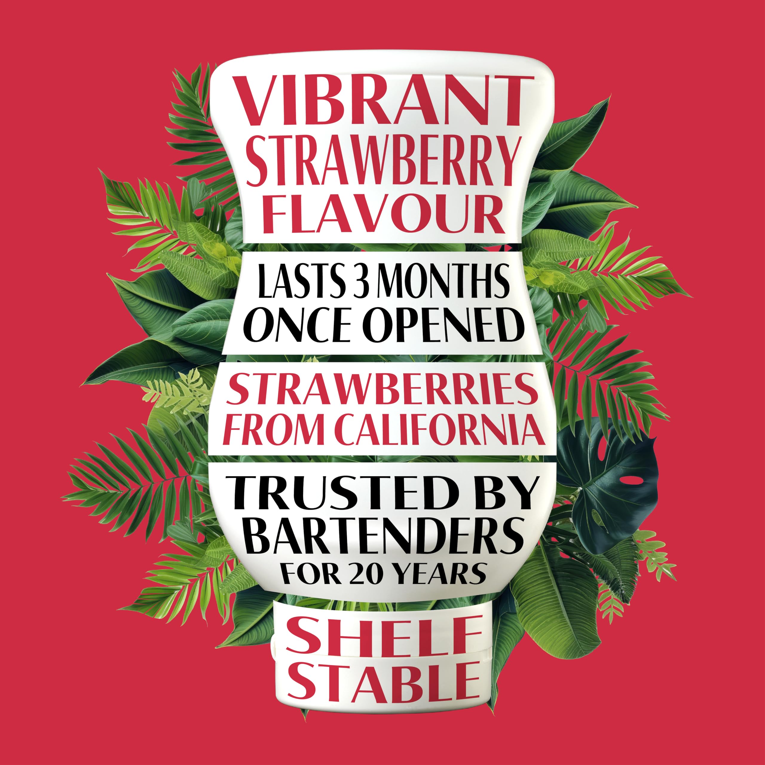 Reàl Infused Exotics Strawberry Fruit Syrup - 40% Real Strawberry Puree | 500ml Squeezy Bottle