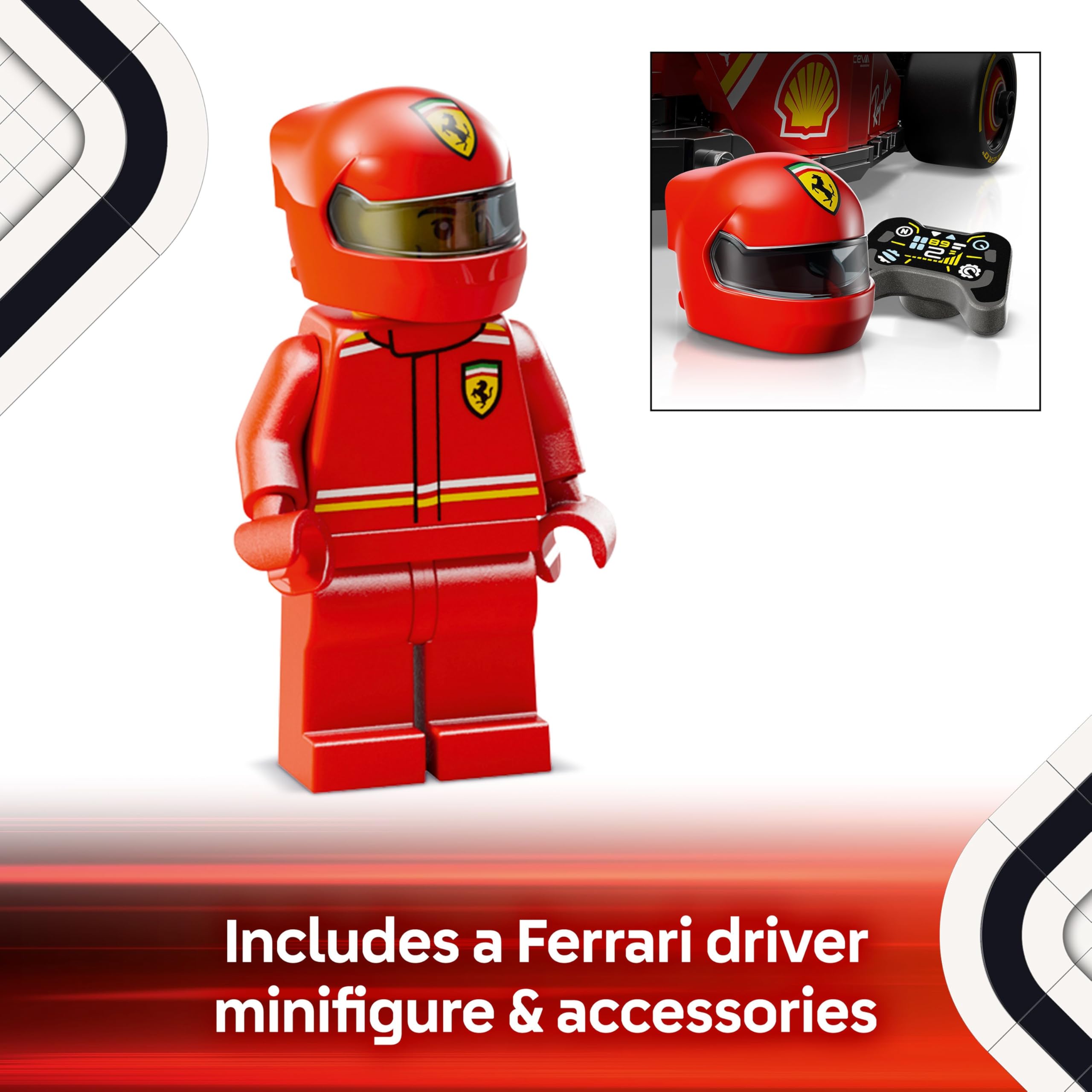 LEGO Speed Champions Ferrari SF-24 F1 Race Car Toy Set 77242 | Ages 10+ 4