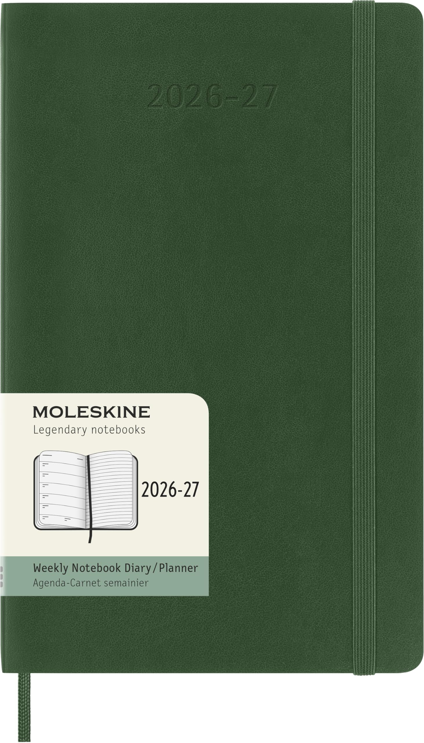 Moleskine Weekly Planner 2026-2027 18-Month Large (13x21) Myrtle Green Flexibound 1