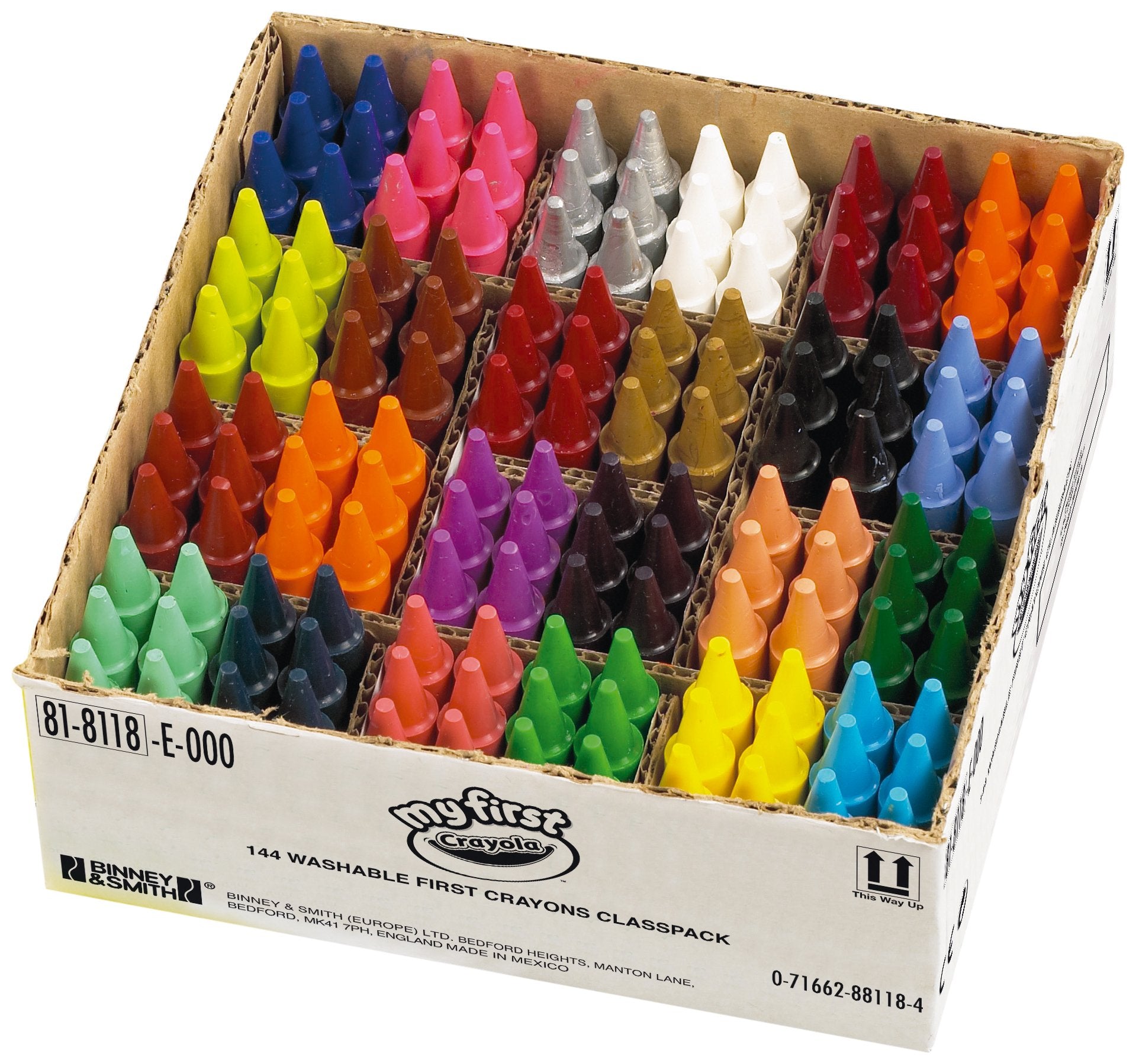 CRAYOLA MyFirst Crayons - Assorted Colours (Pack of 144) | Easy Grip for Toddlers | Washable
