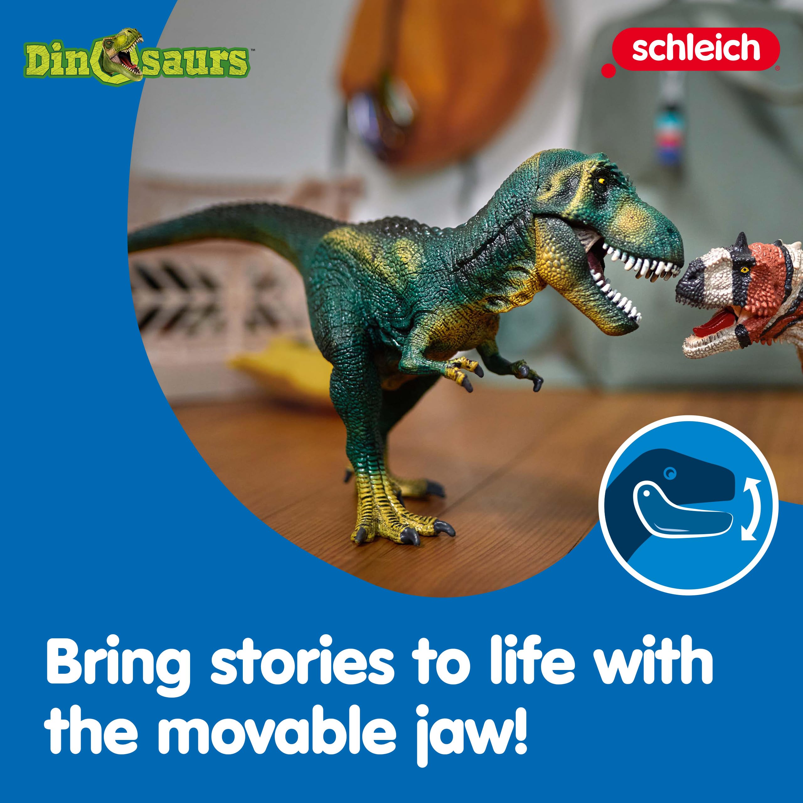 Schleich DINOSAURS Tyrannosaurus Rex - Realistic T-Rex Action Figure with Movable Jaw, Ages 3+ 4