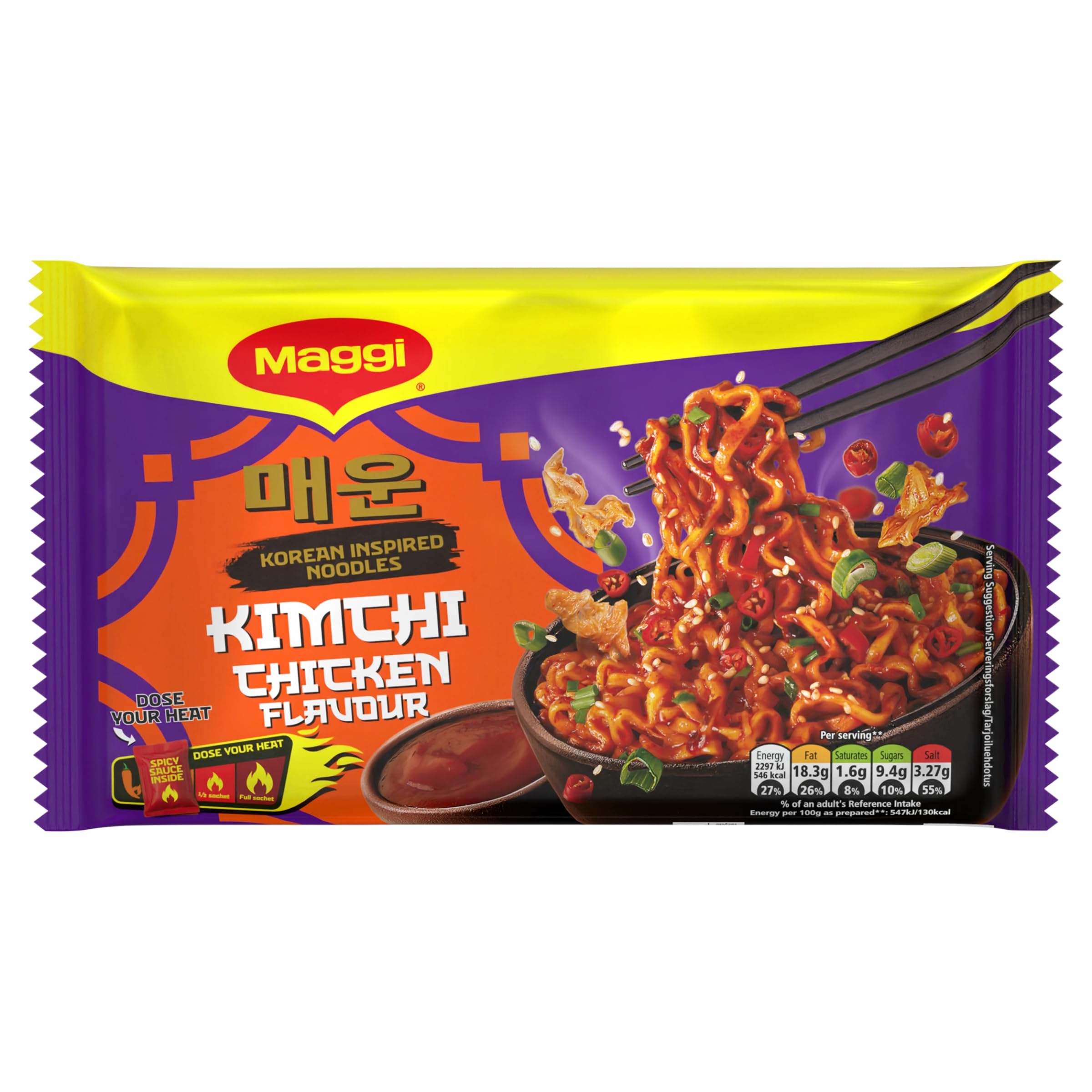 MAGGI Korean Inspired Kimchi Chicken Flavour Noodles - 130g 1