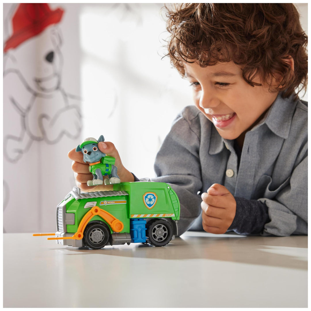 Paw Patrol Rocky’s Recycle Truck Playset - Includes Collectible Action Figure