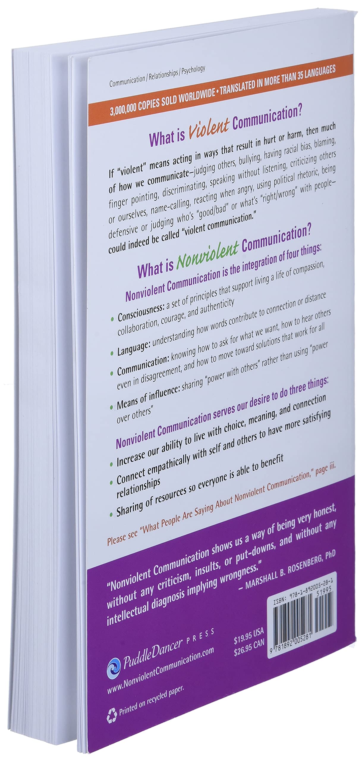 PuddleDancer Press Nonviolent Communication: A Language of Life, 3rd Edition | Paperback | 264 Pages 3