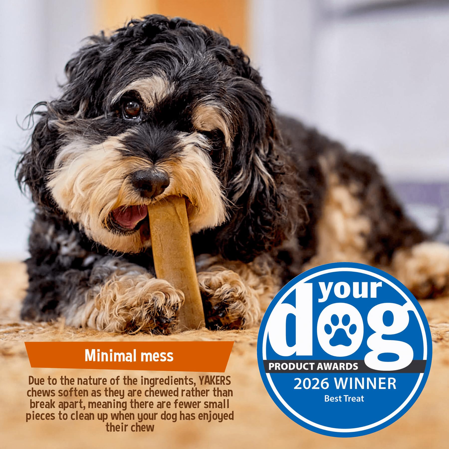 Yakers Strawberry Dog Chew Medium - 100% Natural Protein & Calcium | Durable Chew 5