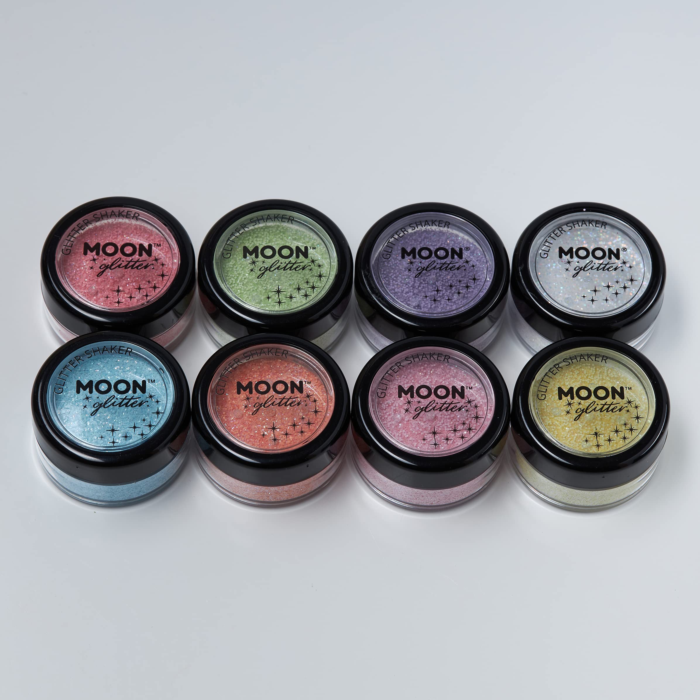Moon Glitter Pastel Glitter Shakers - Coral - Cosmetic Grade Glitter for Face, Body, Nails, Hair, Lips - 5g 5