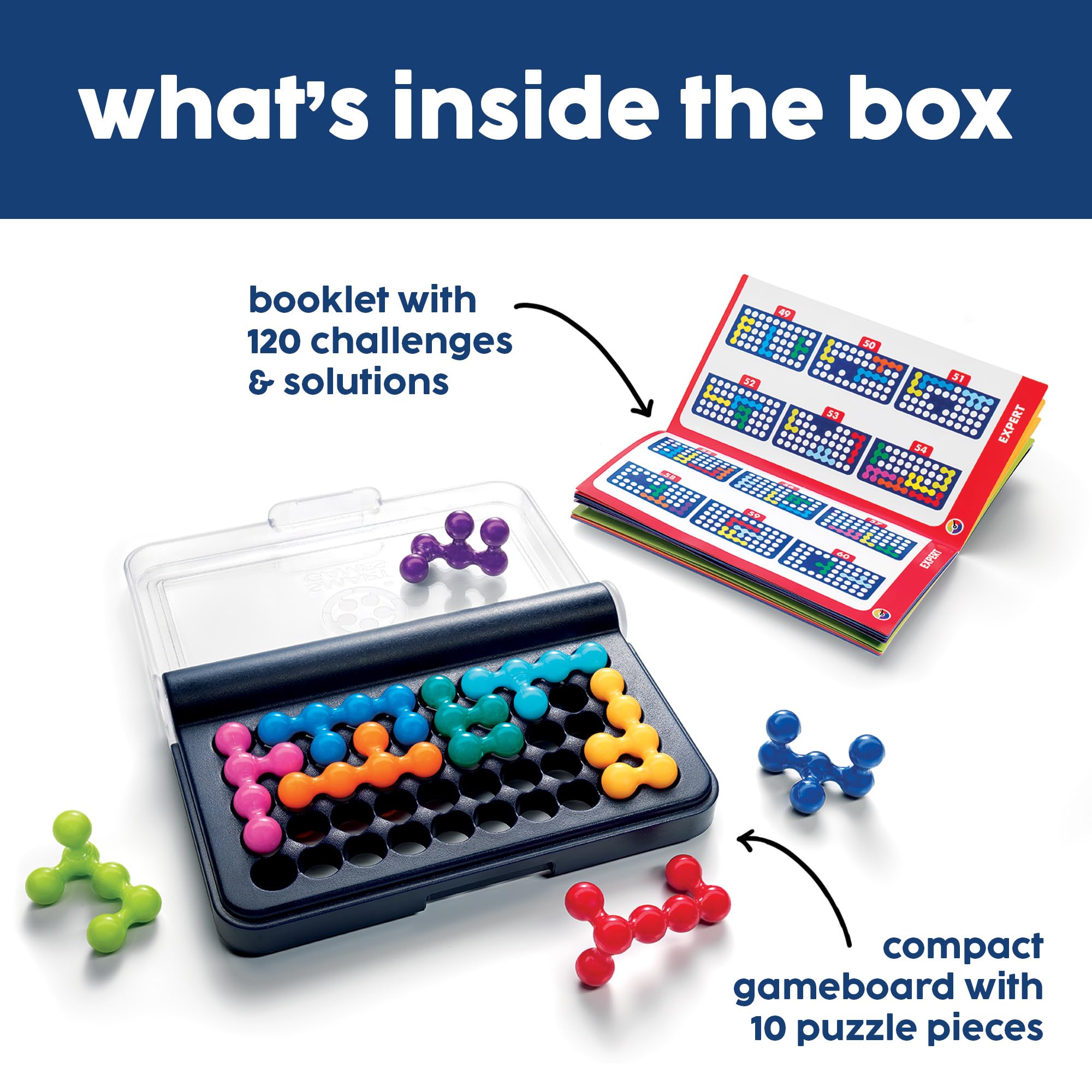 SmartGames IQ Fit - 120 Brain-Challenging Logic Puzzles | Portable Travel Game