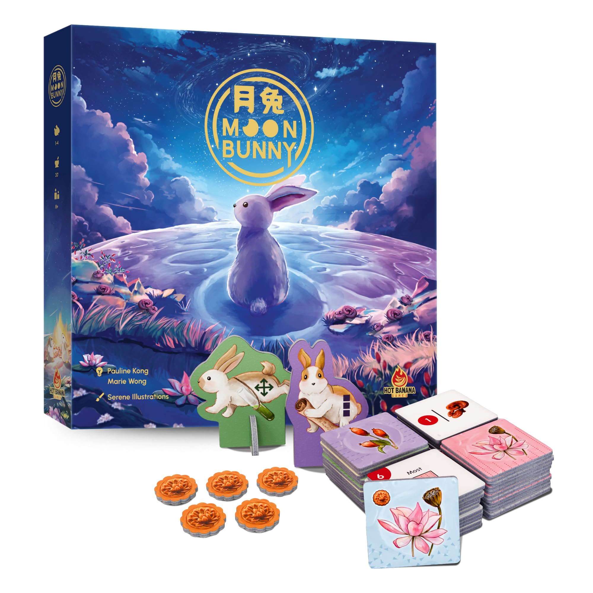 Hot Banana Games Moon Bunny Card Game for 1-4 Players