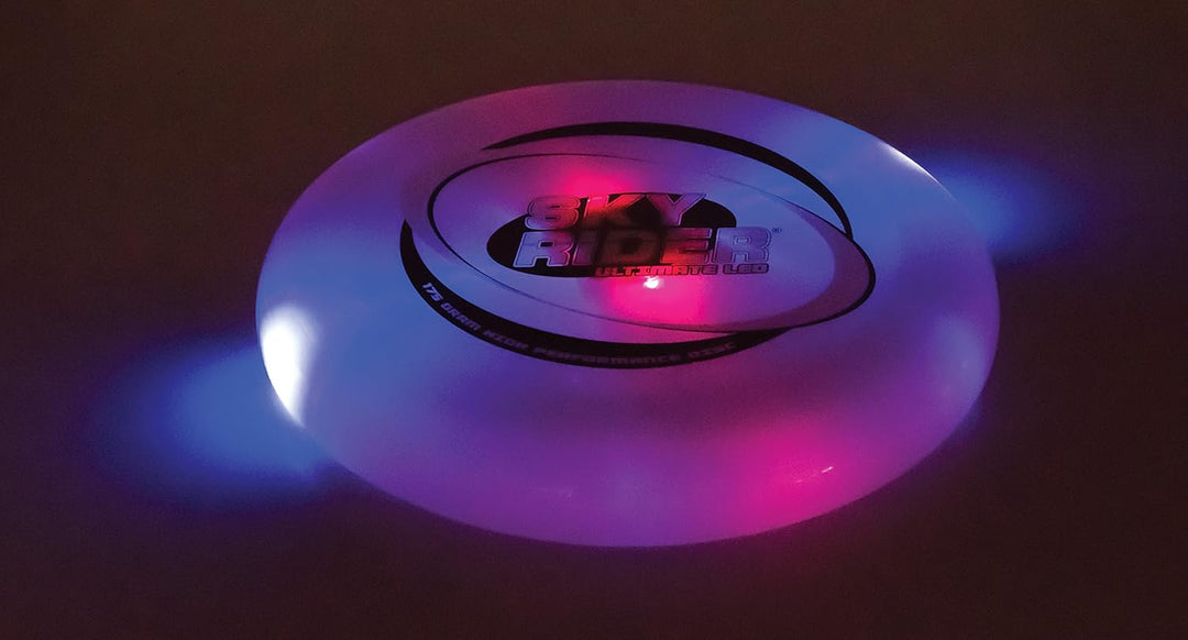 Wicked Sky Rider Ultimate LED Frisbee - Lightweight Aerodynamic Flying Disc with Ultra-Bright LED Lights