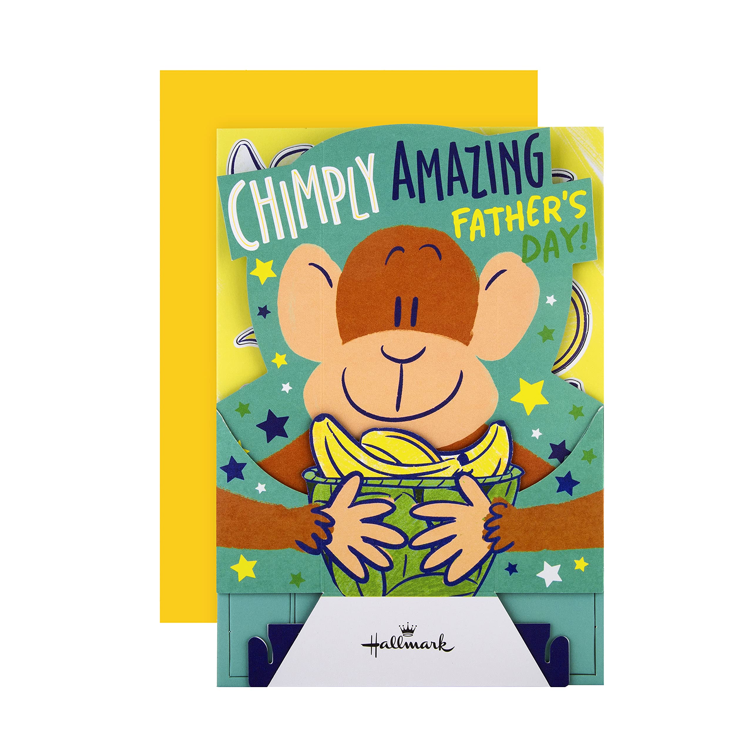 Hallmark Father's Day Pop Up Monkey Card - 3D Game Included | 22.8cm x 15.9cm 3