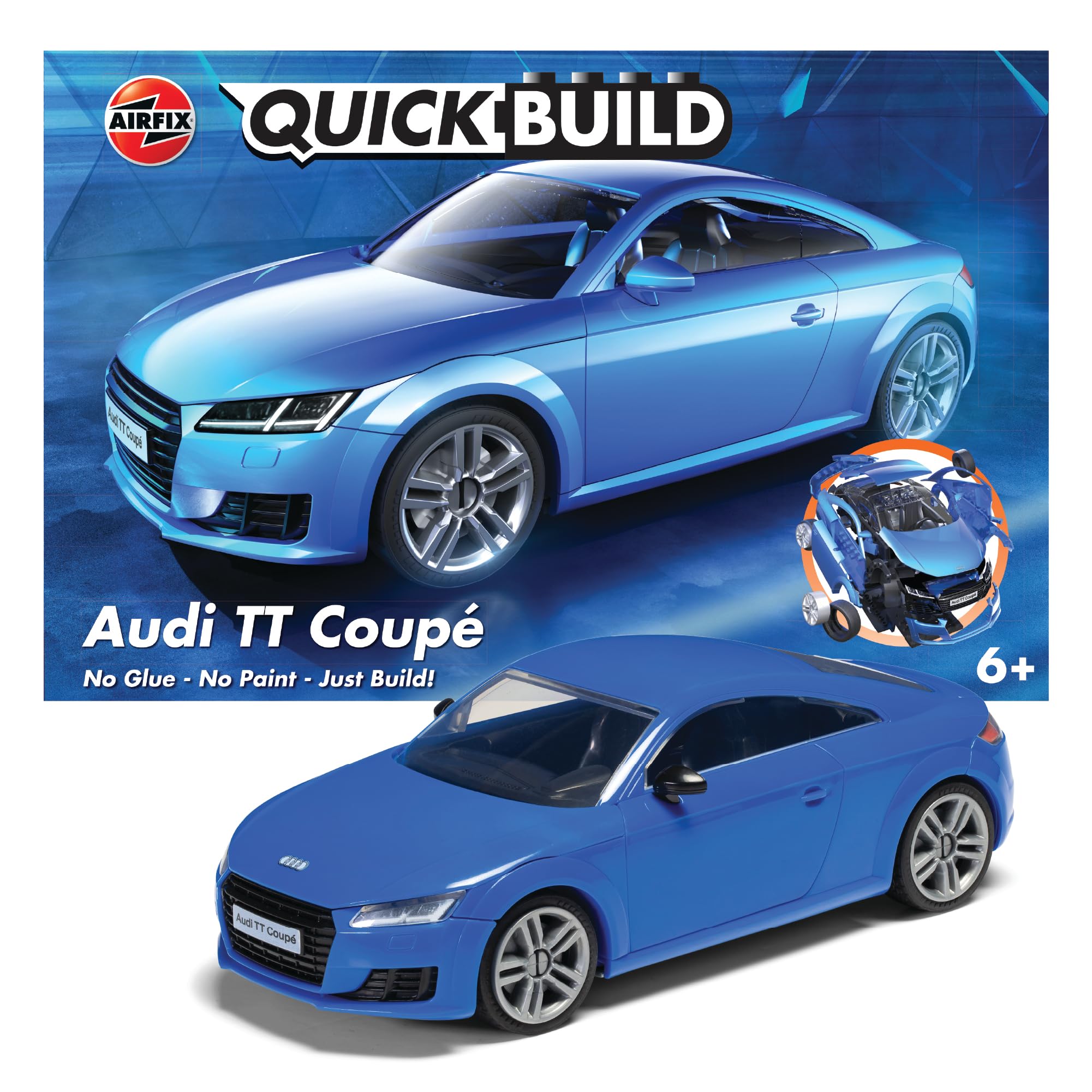 Airfix QUICKBUILD J6054 Audi TT Coupe Blue Model Car Building Kit