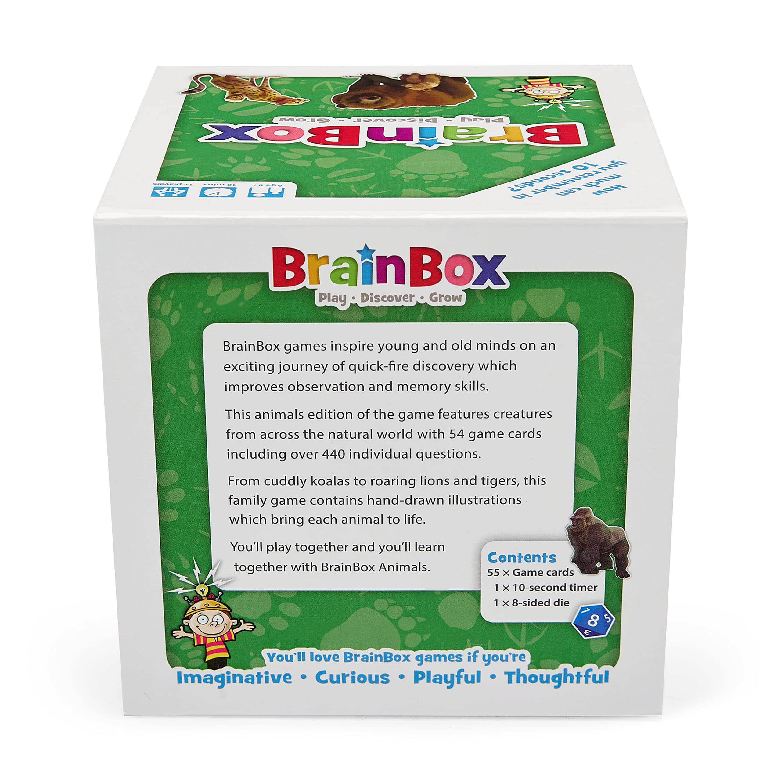 Brain Box Animals Dedicated Deck Card Game | Ages 8+ | 1+ Players | 10 Min Play Time 2