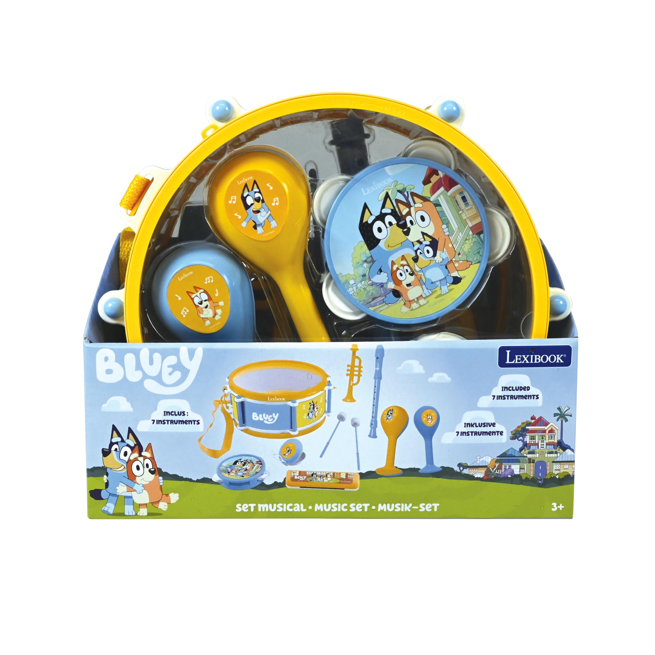 Lexibook Bluey 7-Piece Musical Instrument Set - Blue/Yellow 5
