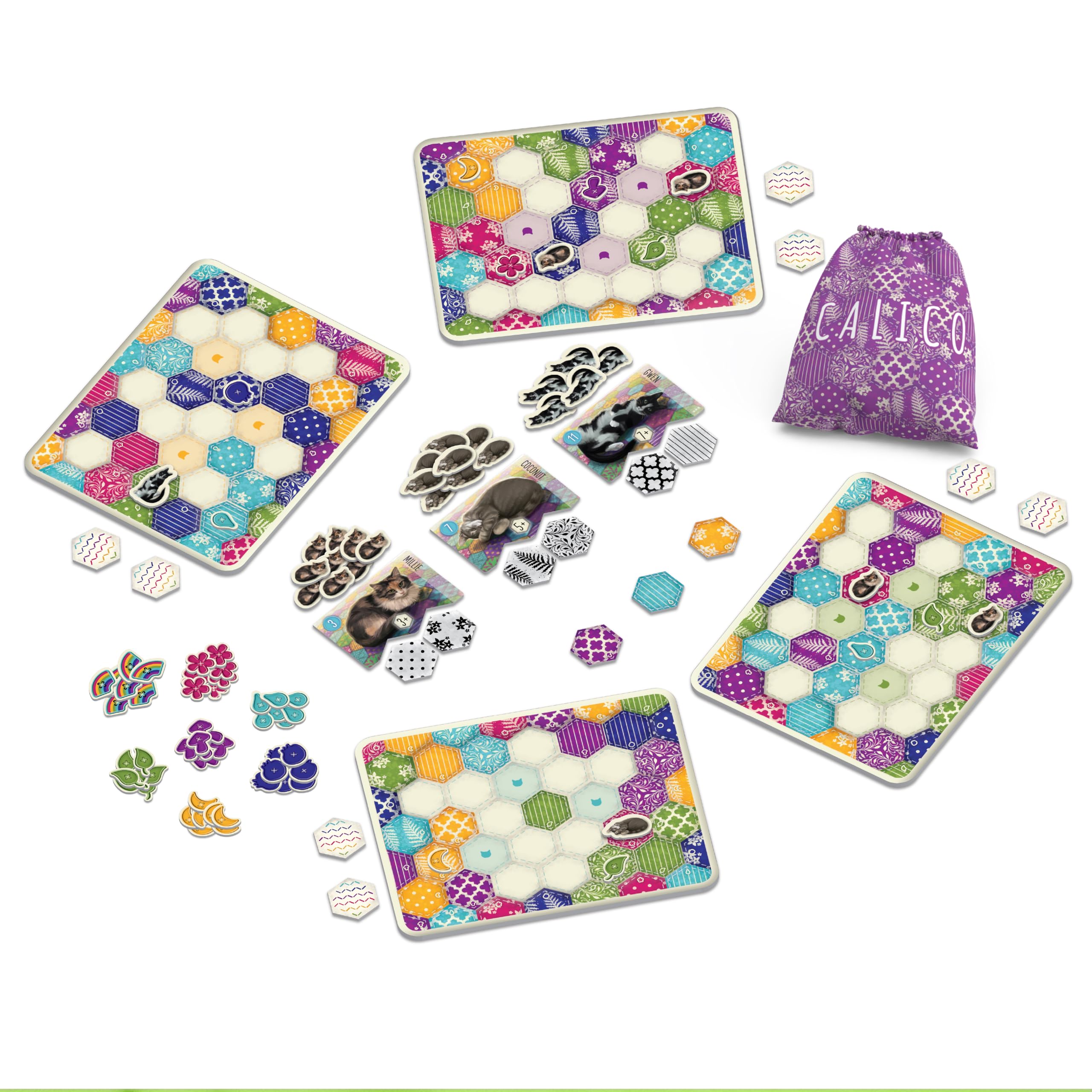 Calico Board Game - Puzzly Tile-Laying Strategy Game | 1-4 Players | Ages 10+ 3
