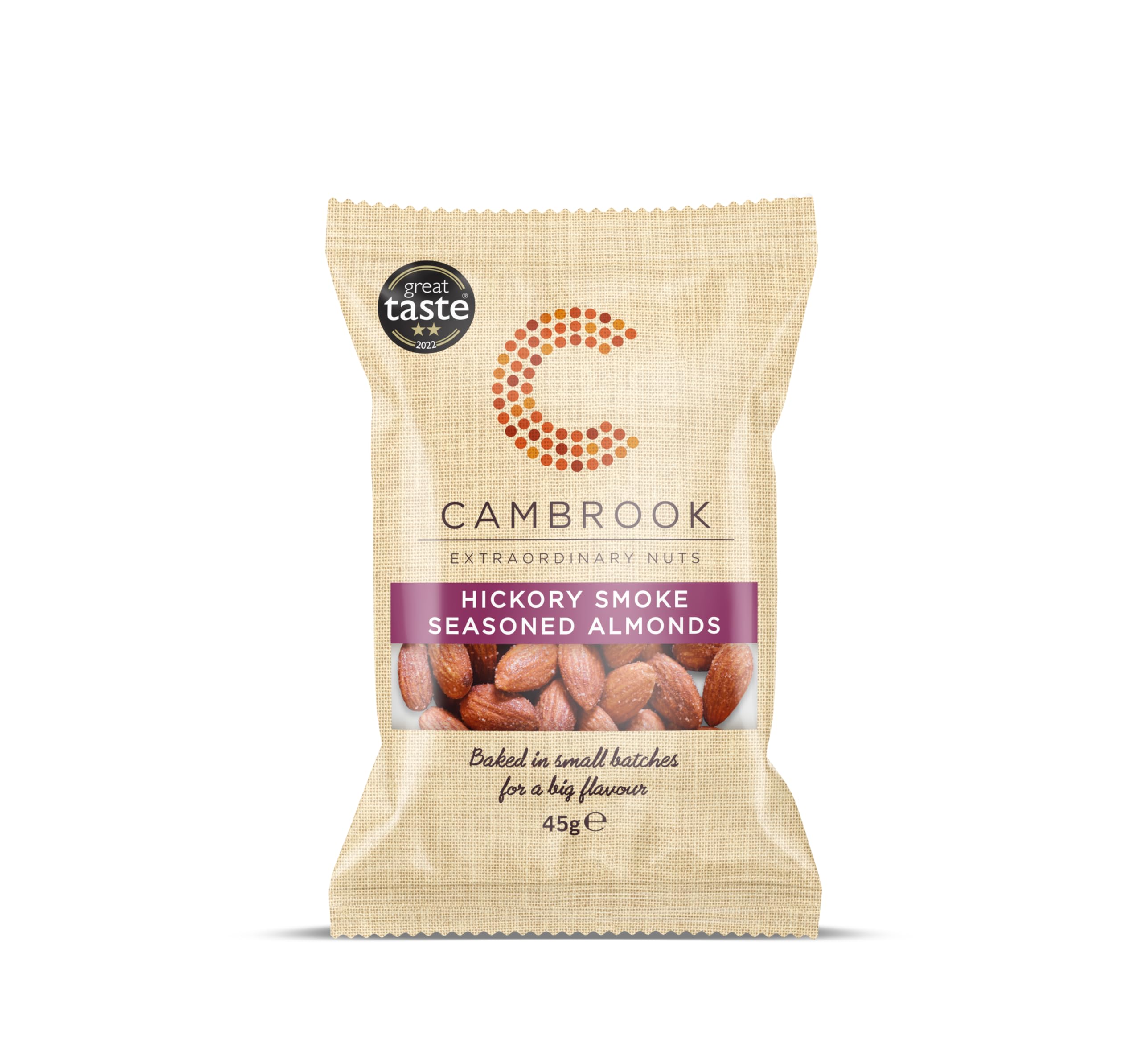 C Cambrook Extraordinary Nuts Hickory Smoke Seasoned Almonds | Baked | 45g Bag