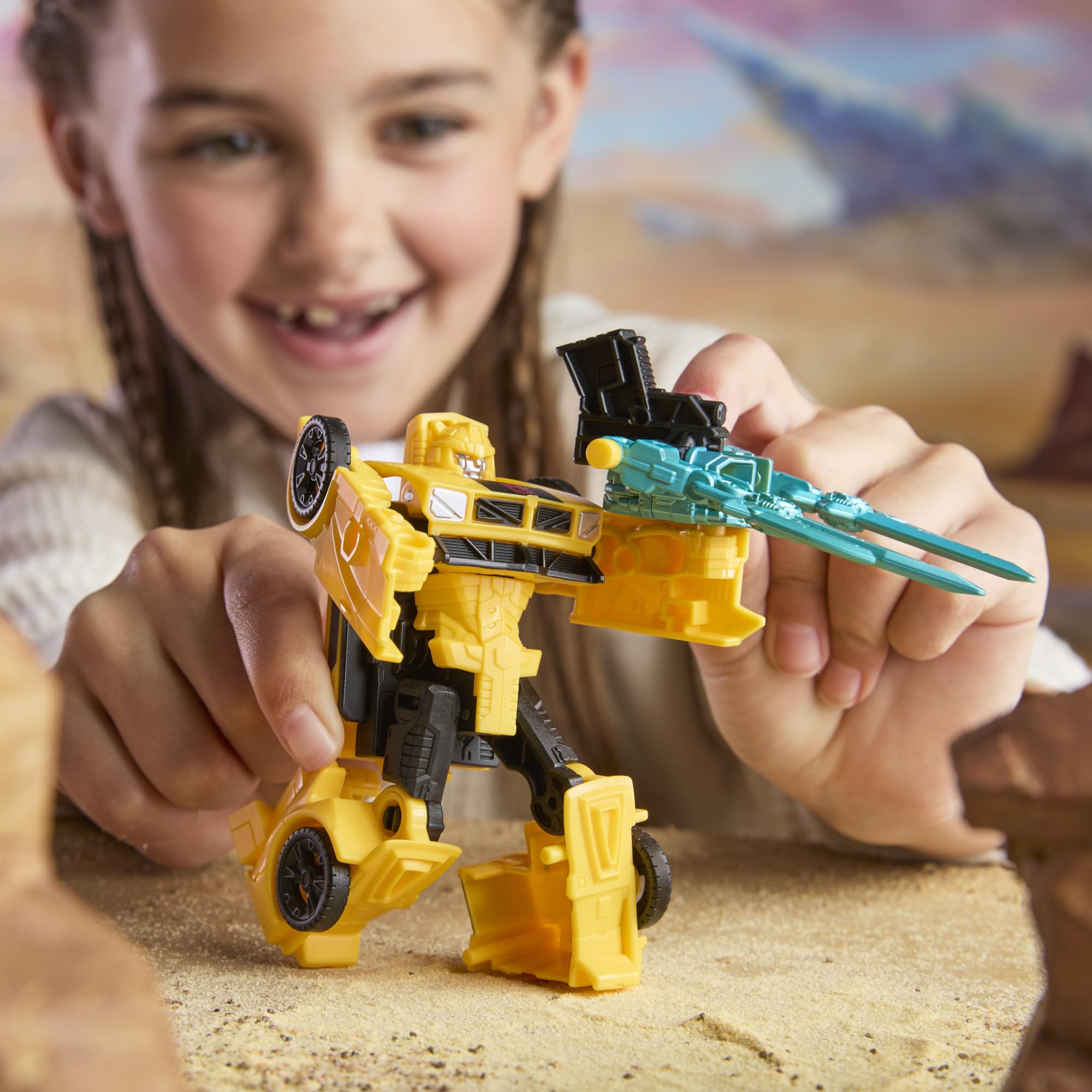 Transformers CYBERWORLD Armored Changers Bumblebee Action Figure - Ages 6+, 2-in-1 Transformation, 18.07 cm 3