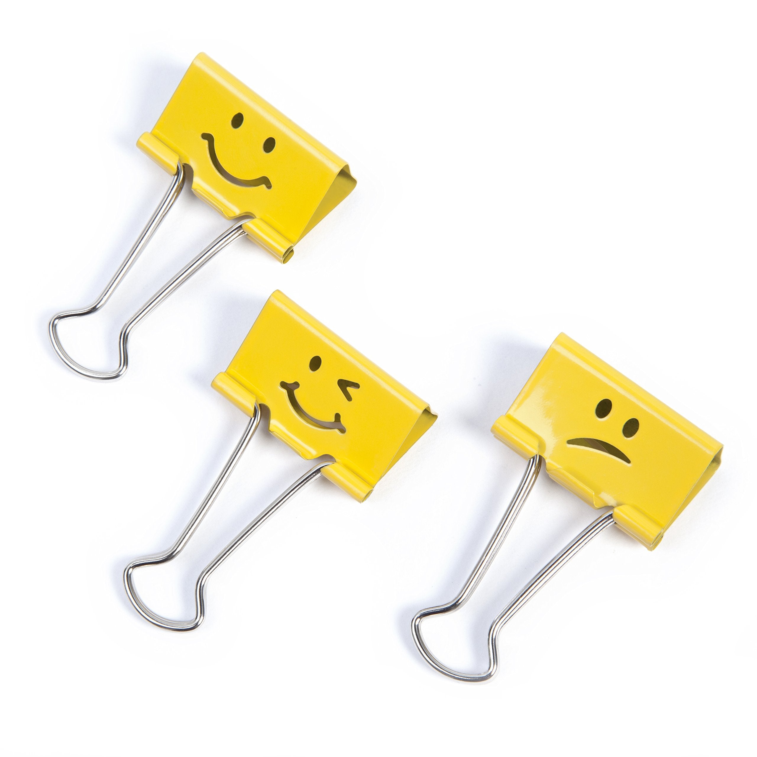 RAPESCO 1351 Fun Foldback Clips - 19mm Capacity, Bright Yellow | Pack of 20