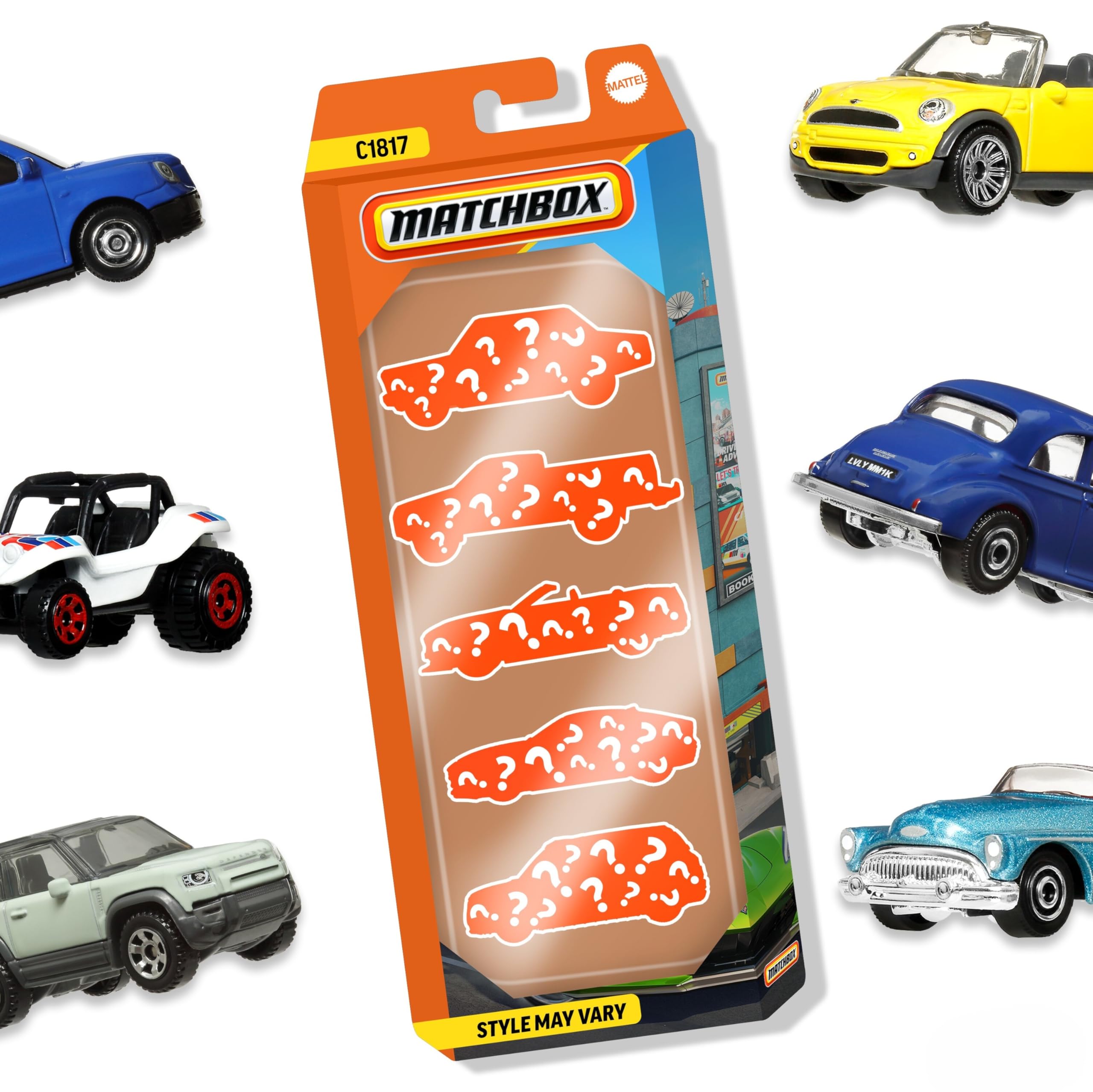Matchbox Hero City 5 Car Pack - Die-Cast Metal Vehicles | 1:64 Scale | Ages 3+