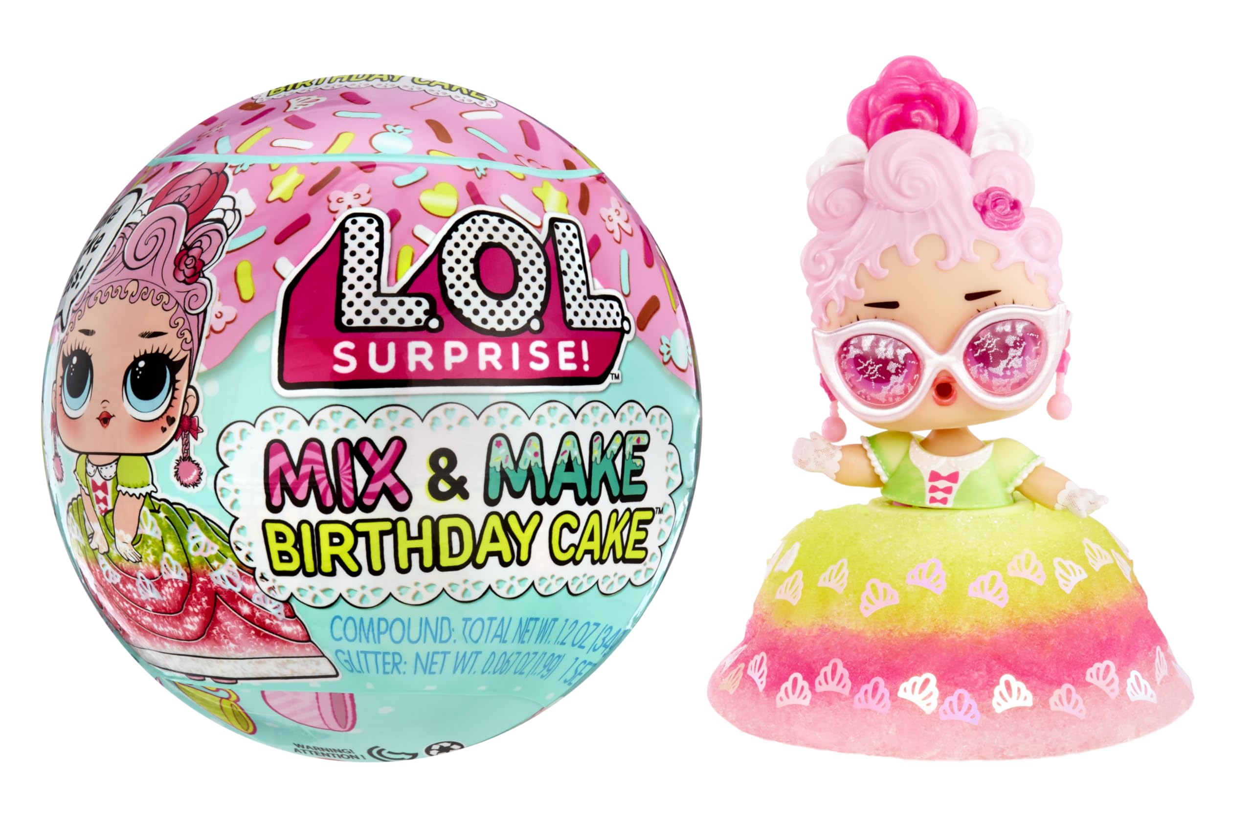 L.O.L. Surprise! Mix & Make Birthday Cake Tots - DIY Cake Dress Doll Playset for Ages 3+ 1