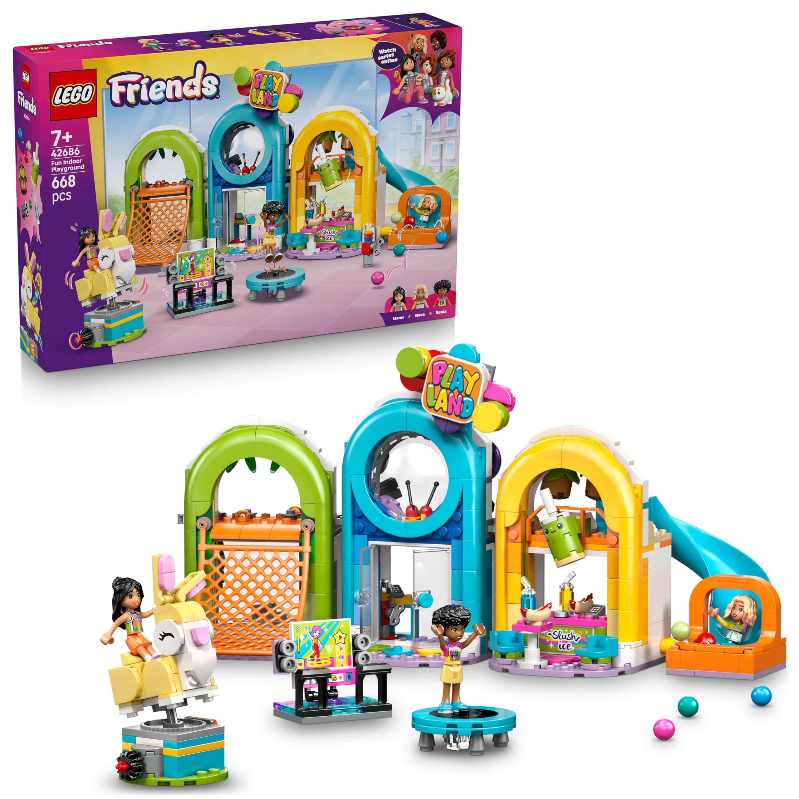 LEGO Friends Fun Indoor Playground Building Set - Ages 7+ | 3 Mini Dolls | Multicolor 1