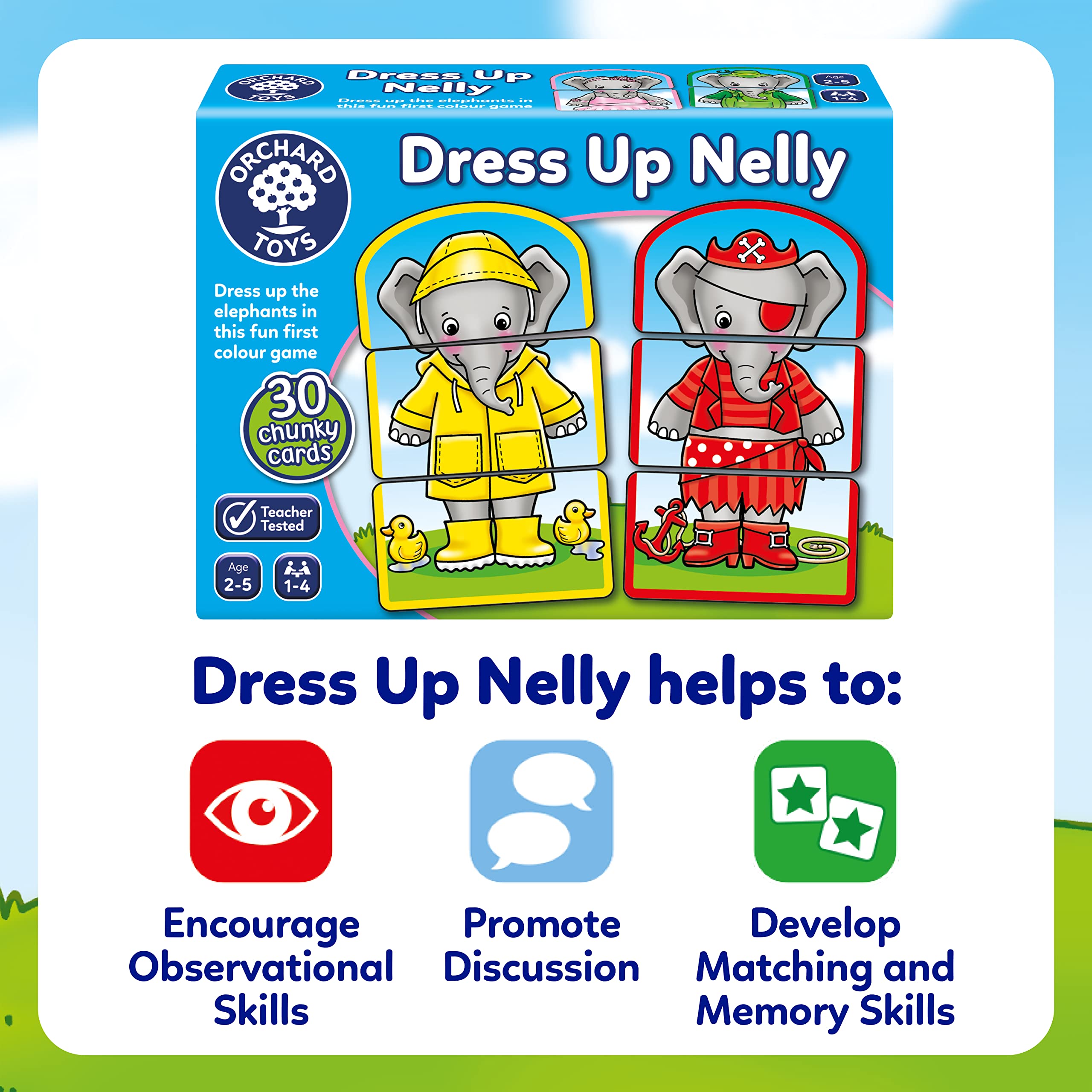 Orchard Toys Dress Up Nelly Matching Card Game - Ages 2-5 | 1-4 Players | Colour & Memory Learning 6